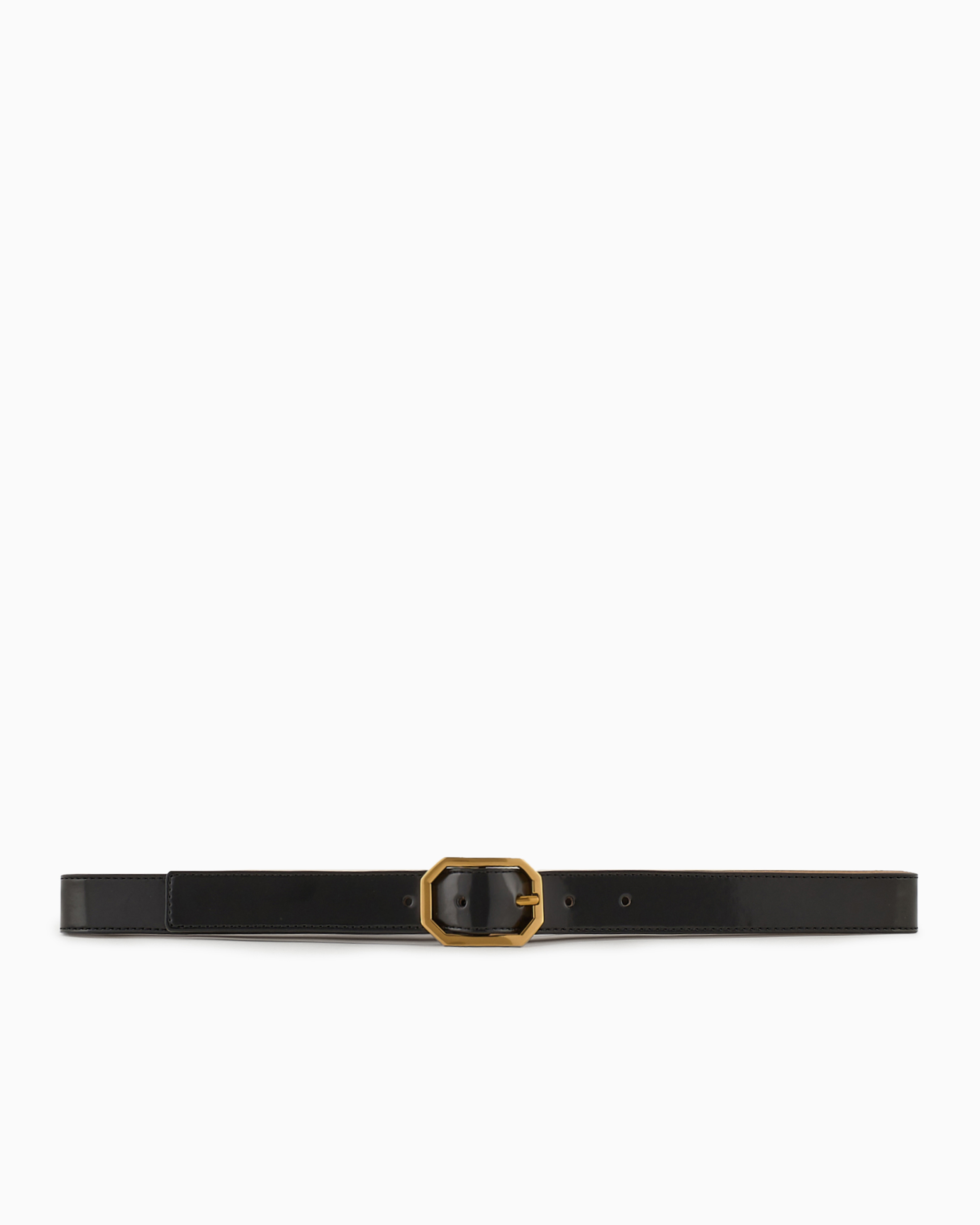 Shop Emporio Armani Brushed Finish Belt In Black