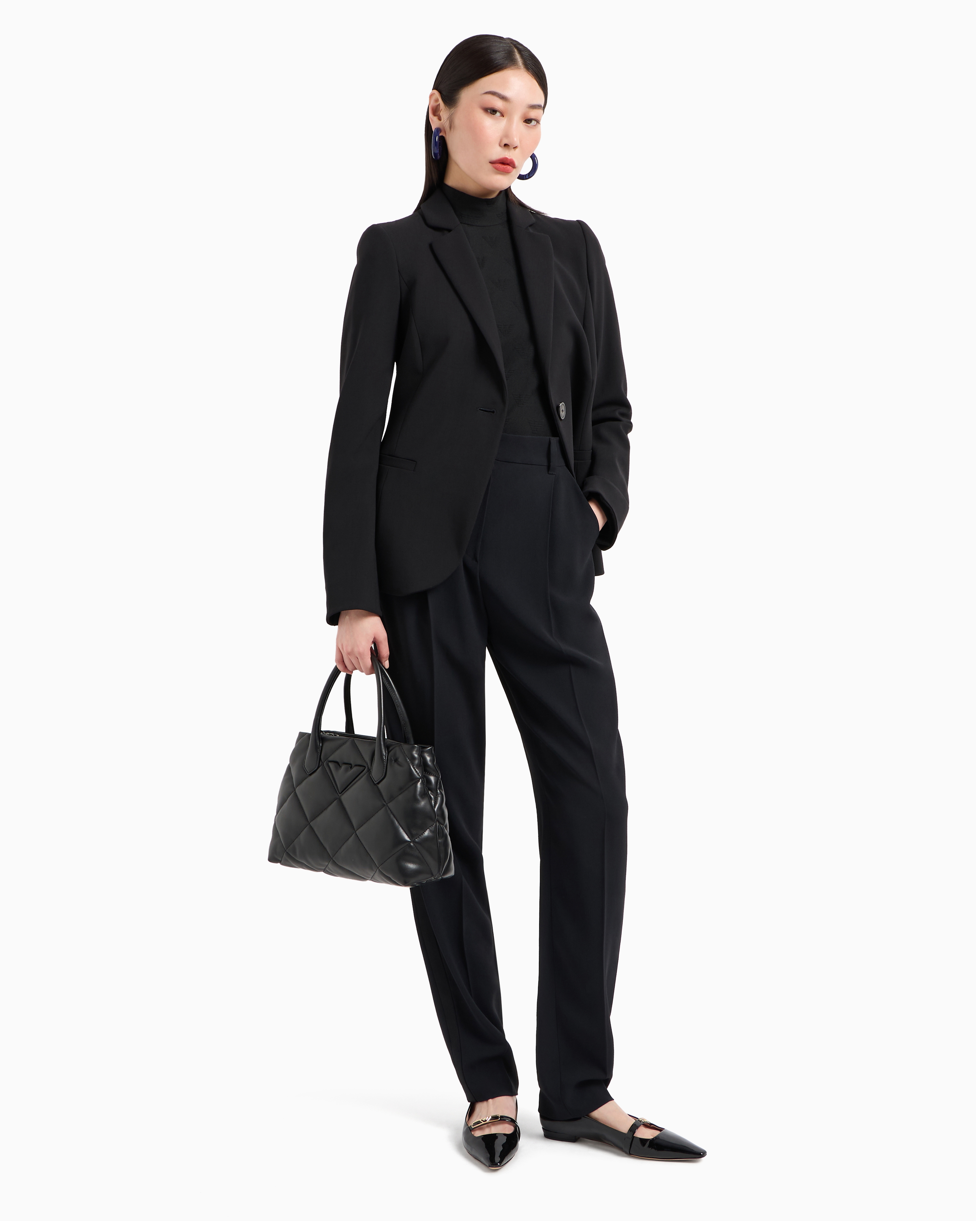 Emporio Armani Official Store Barathea-wool Jacket In Black