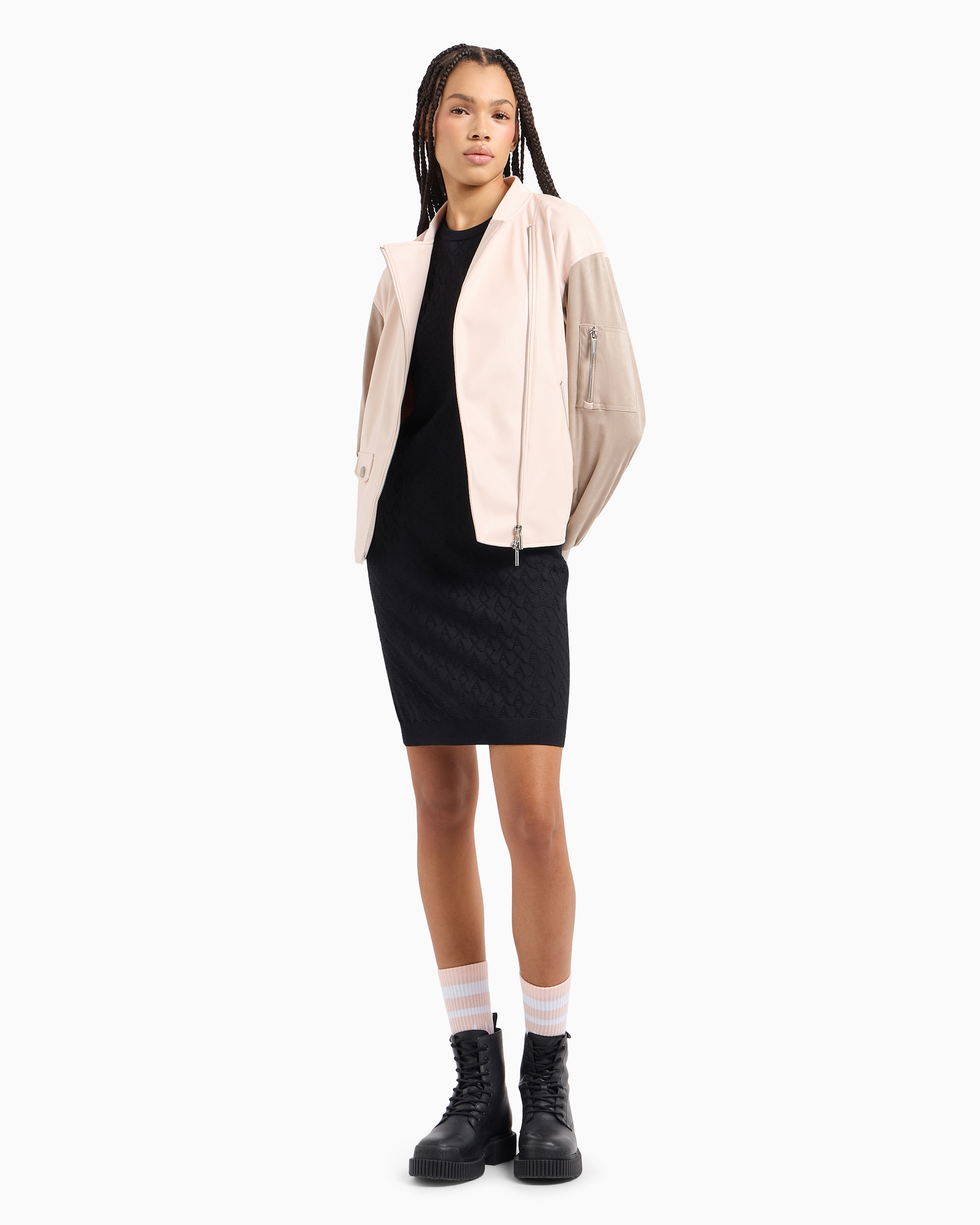 Armani Exchange Official Store Short Dresses In Black