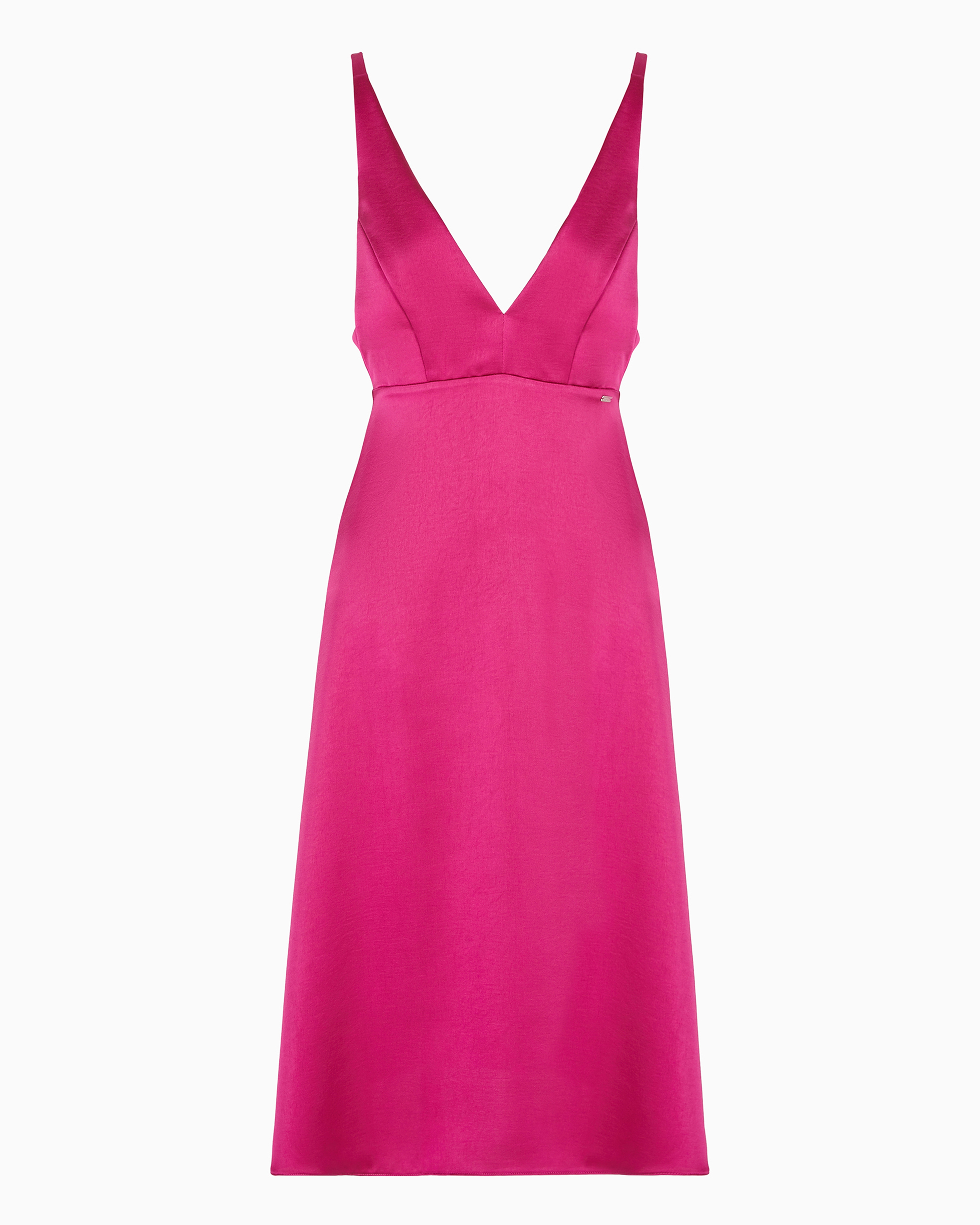 ARMANI EXCHANGE SATIN LONGUETTE DRESS 