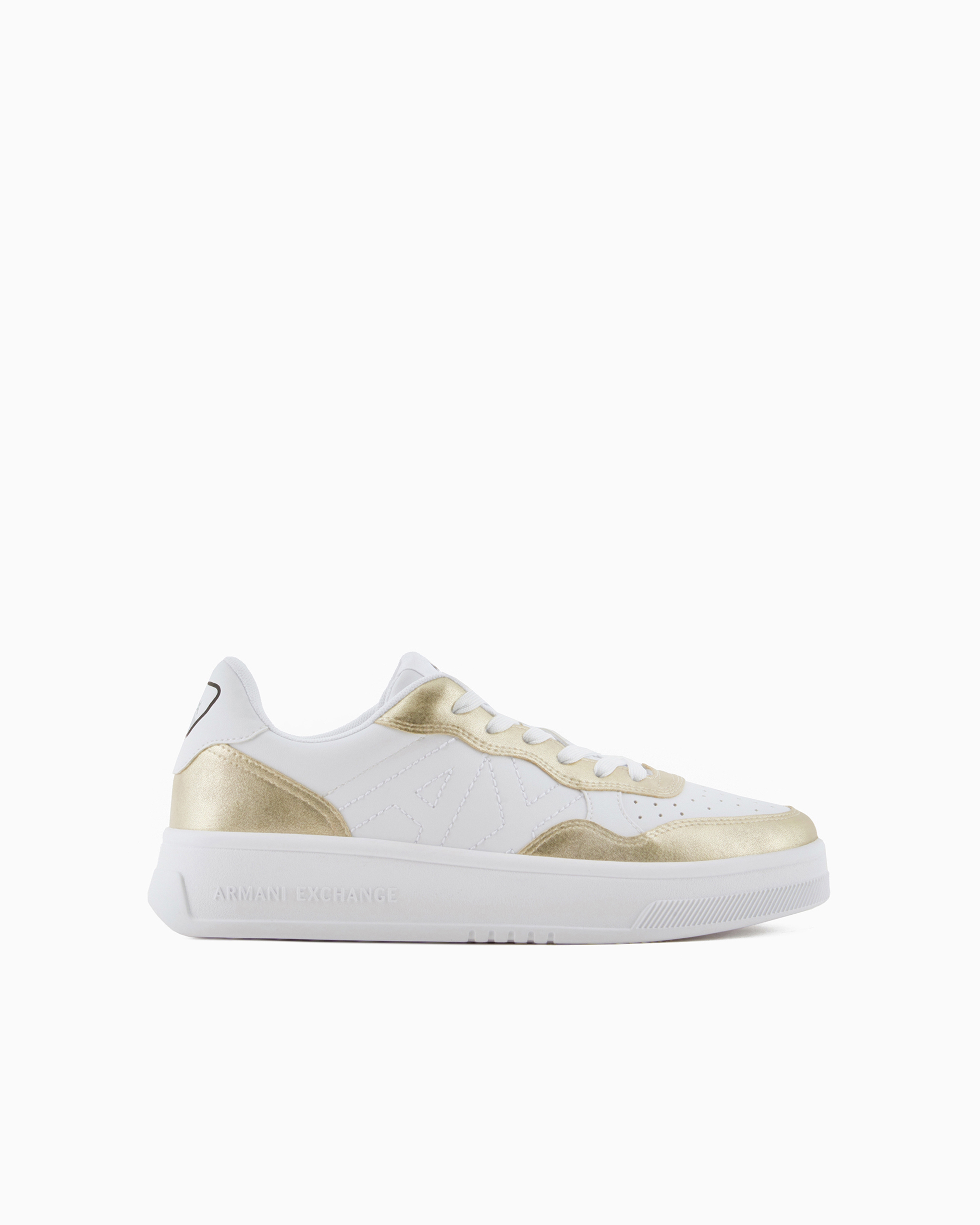 Armani Exchange Official Store Sneakers In Gold