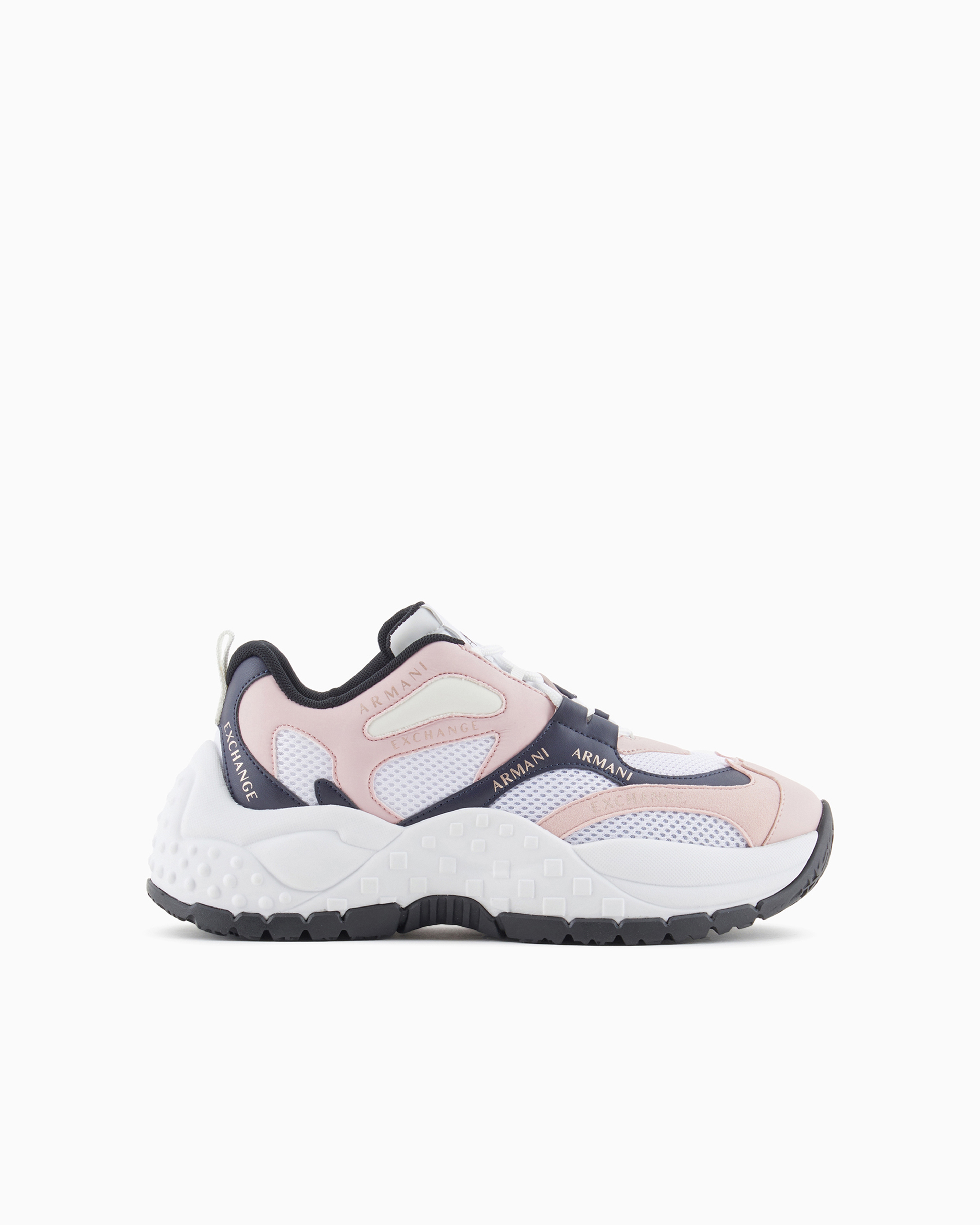 Mesh sneakers with custom tread Armani Exchange