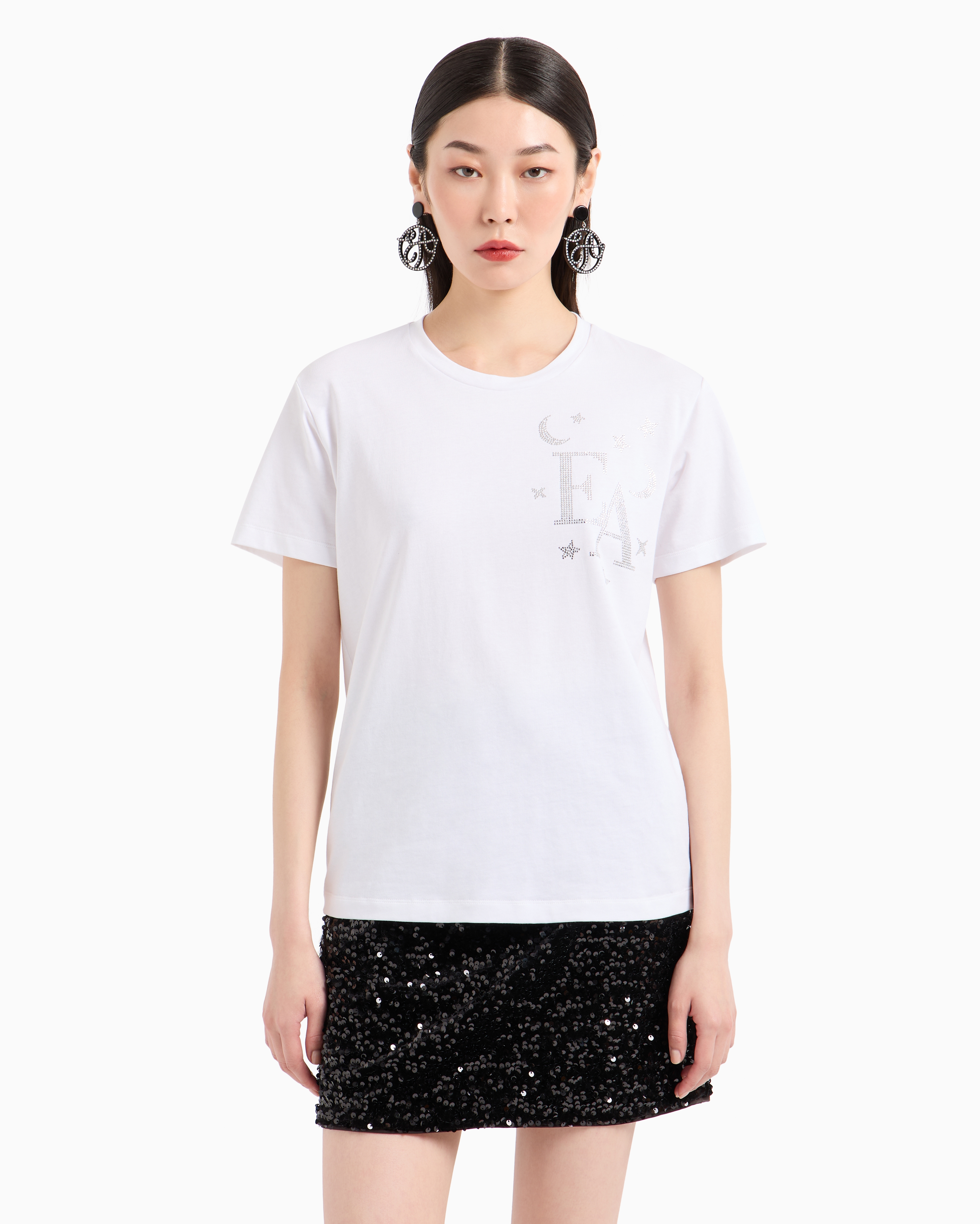 Tシャツ・カットソー EMPORIO ARMANI Men T-shirt White 8N1TD8IJUVZ 0100 Emporio Armani Men's White Short sleeve T-Shirt , Size M*L