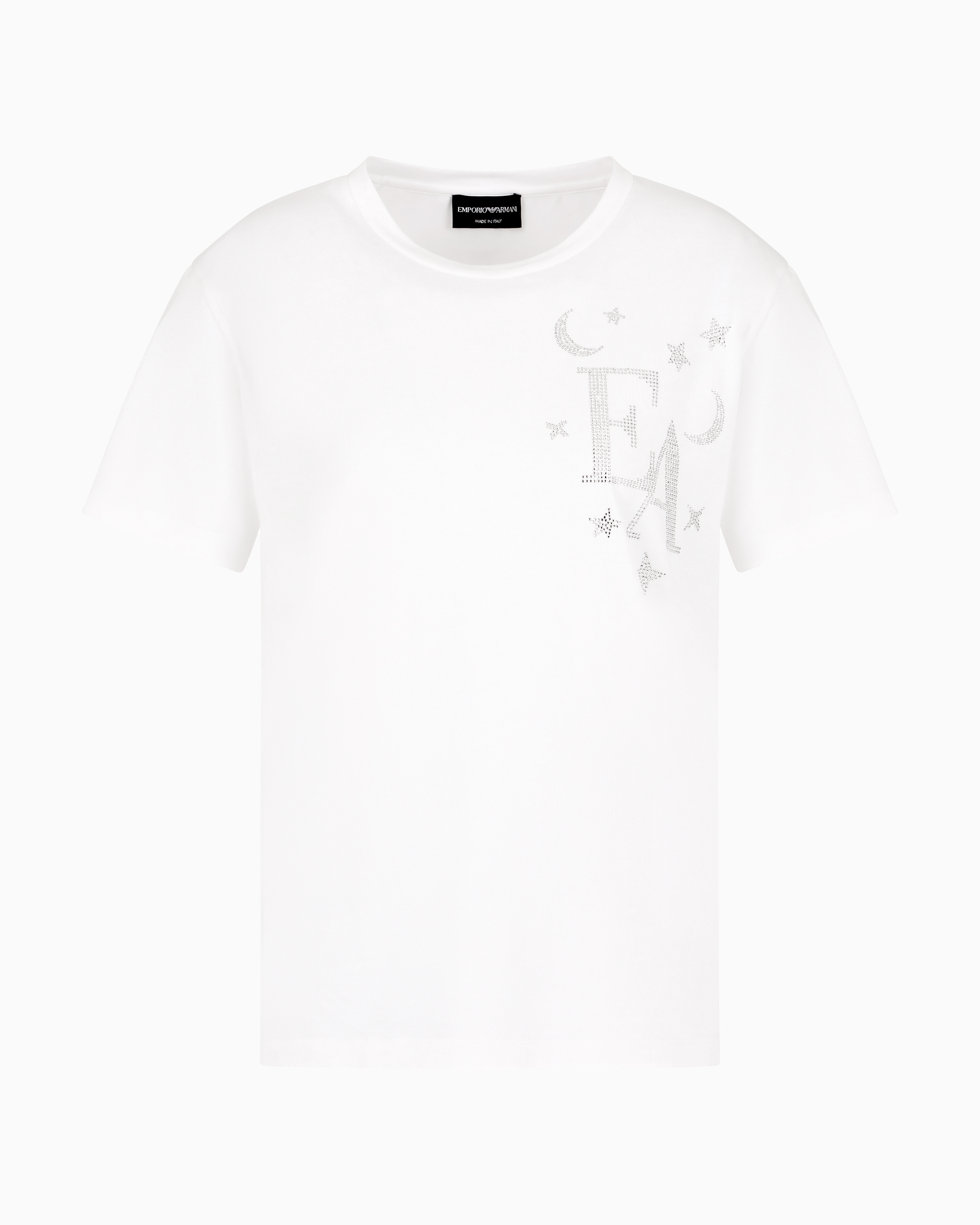 Tシャツ・カットソー EMPORIO ARMANI Woman T-Shirt White 3D2T7N2J07Z 0100 T-shirts EA7 Emporio Armani T-Shirt White | Queens