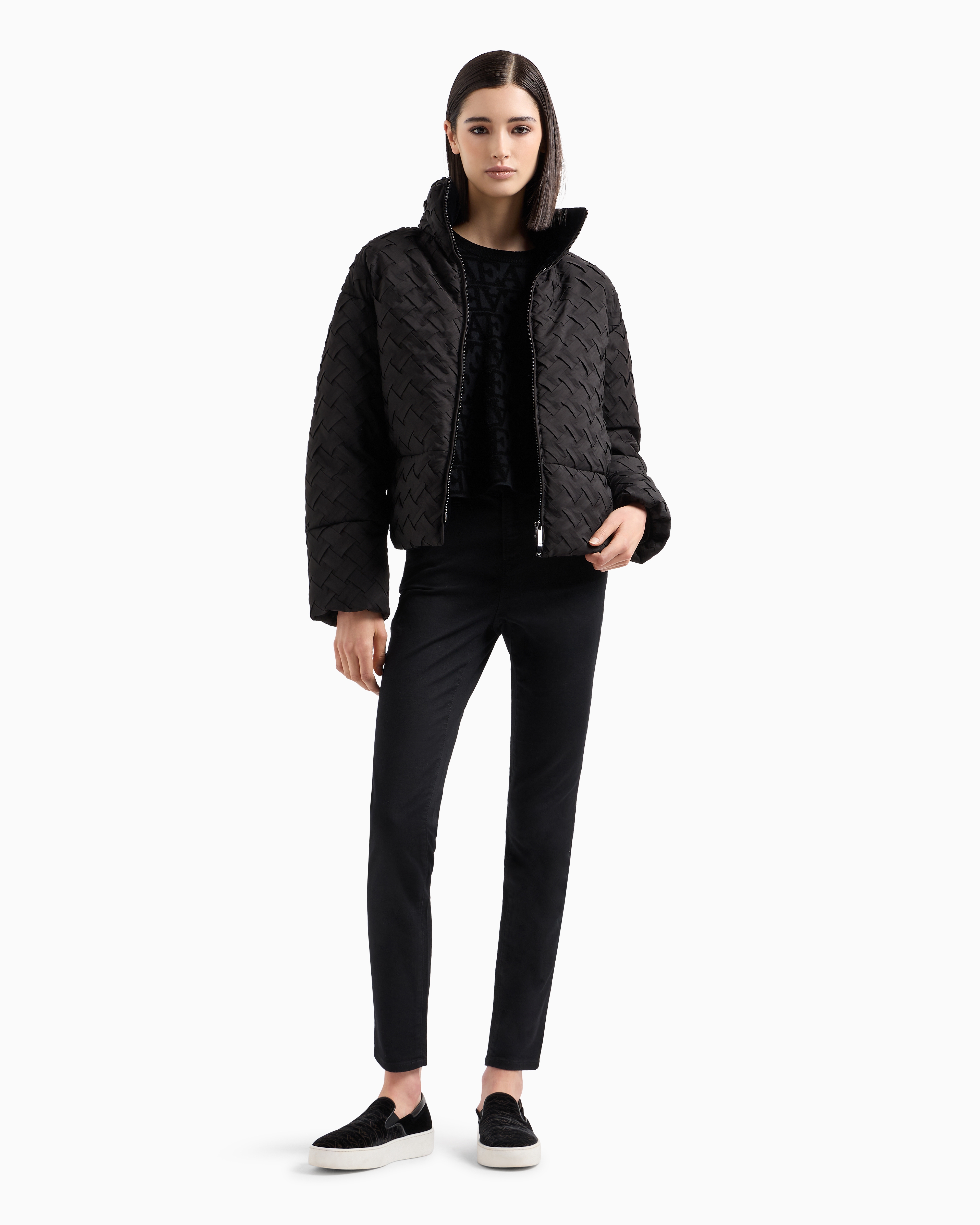 Emporio Armani High-waisted Skinny Jeans In Black