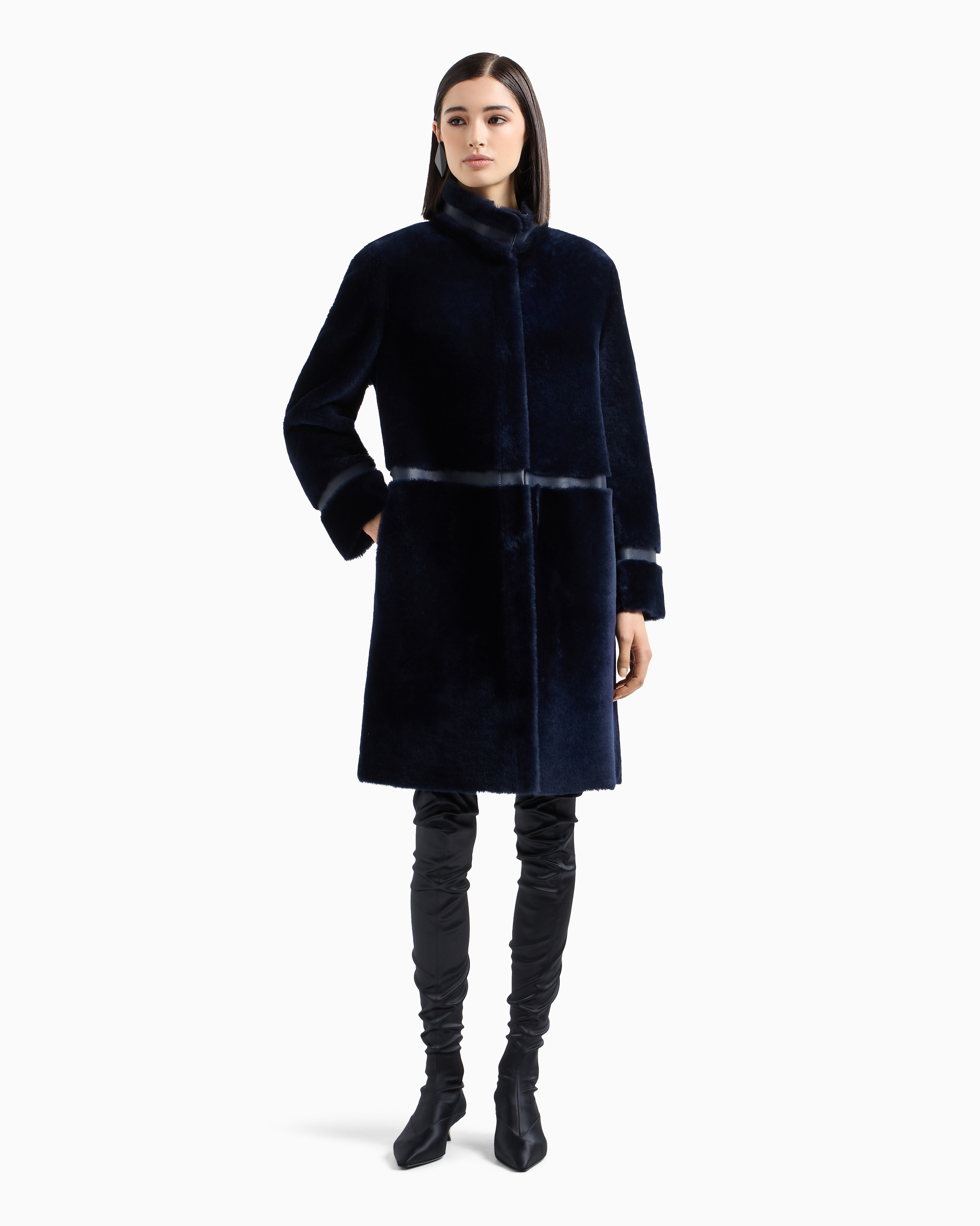 Armani Shearling Coat Reversible Lamb Shearling Coat Emporio