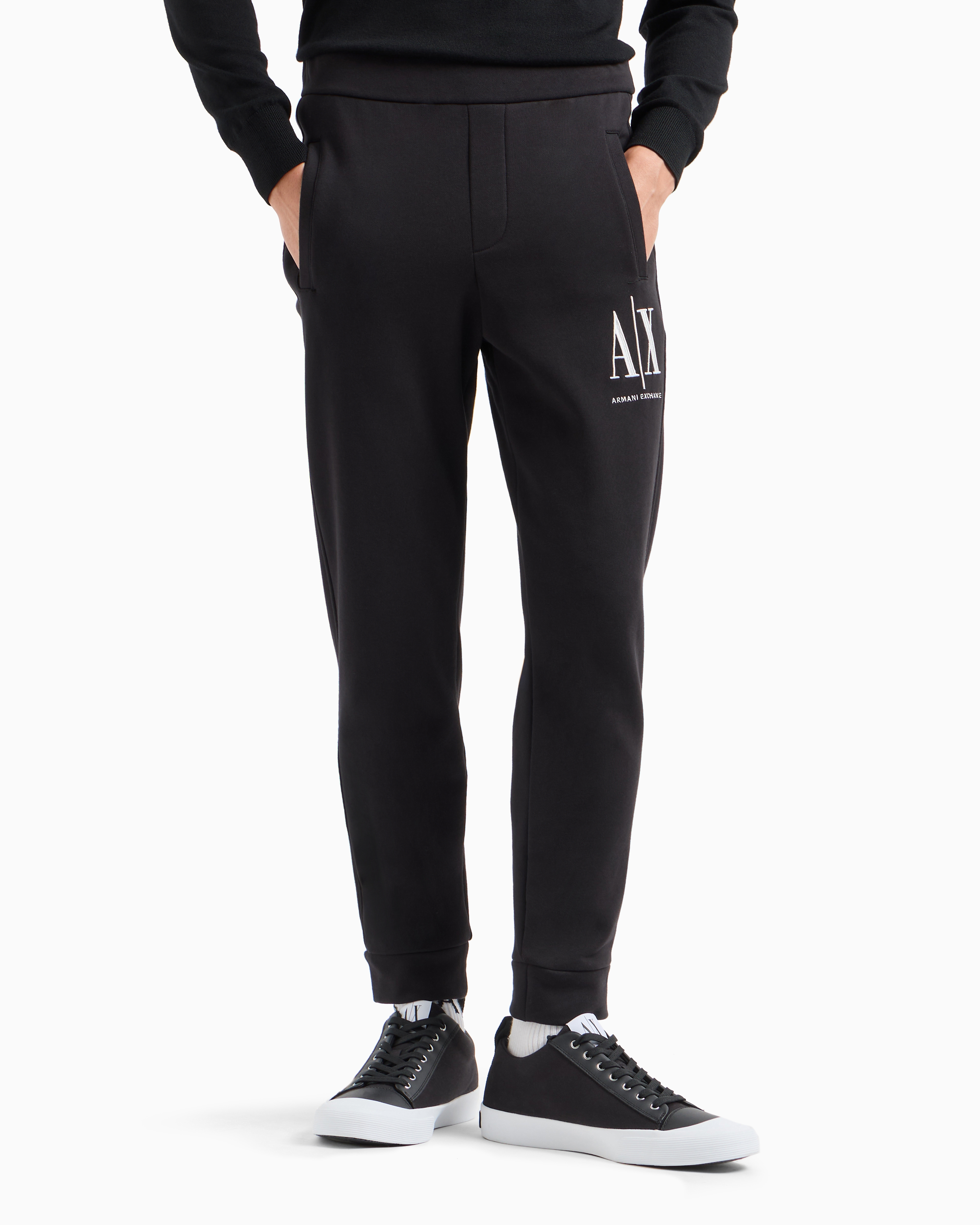 ARMANI EXCHANGE SOFT YARN JOGGER PANTS WITH LOGO 