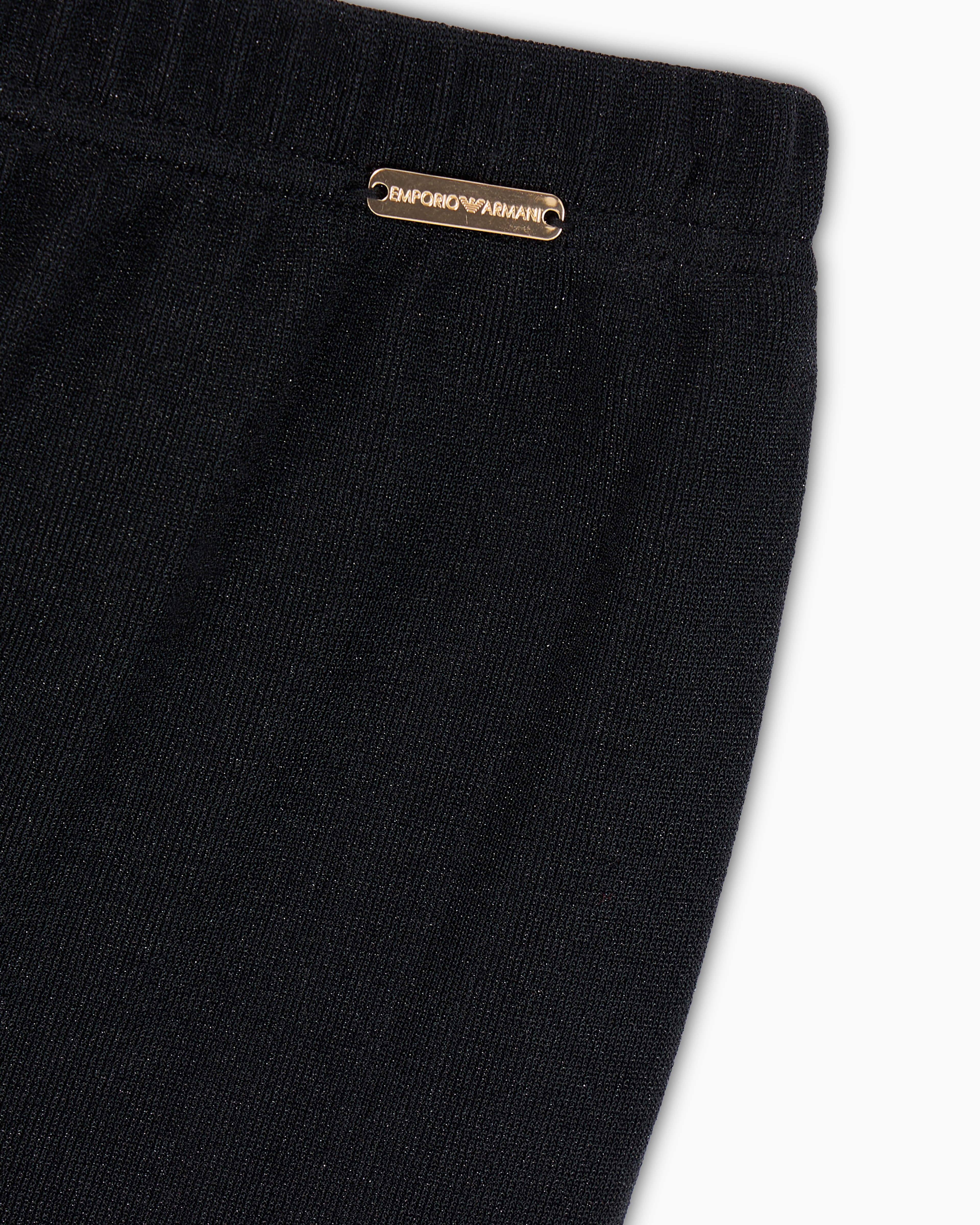 Shop Emporio Armani Loungewear-hose Mit Lockerer Passform Aus Lurex-strick In Schwarz