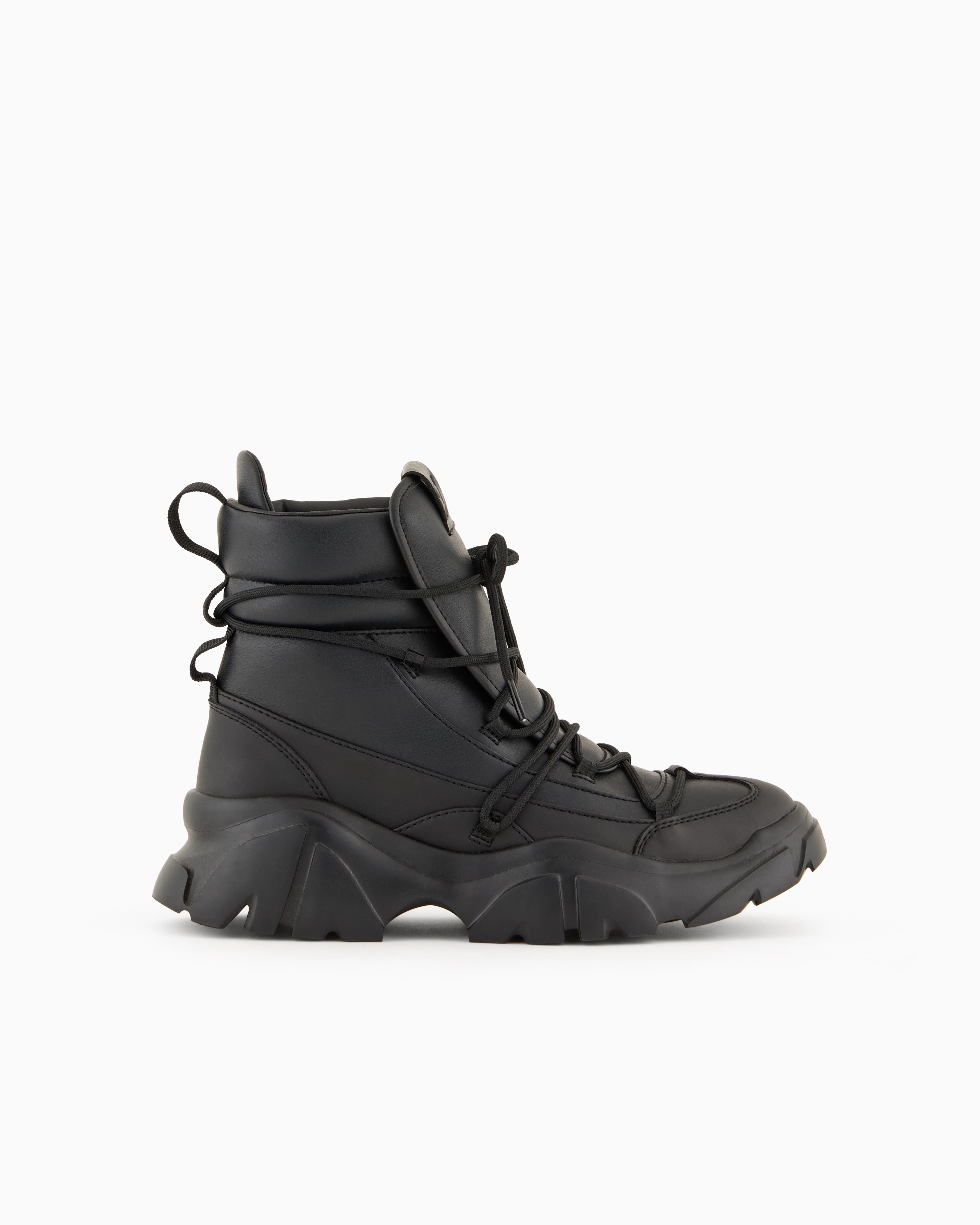 EA7 FLAKES CHUNKY-SOLE ANKLE BOOTS 