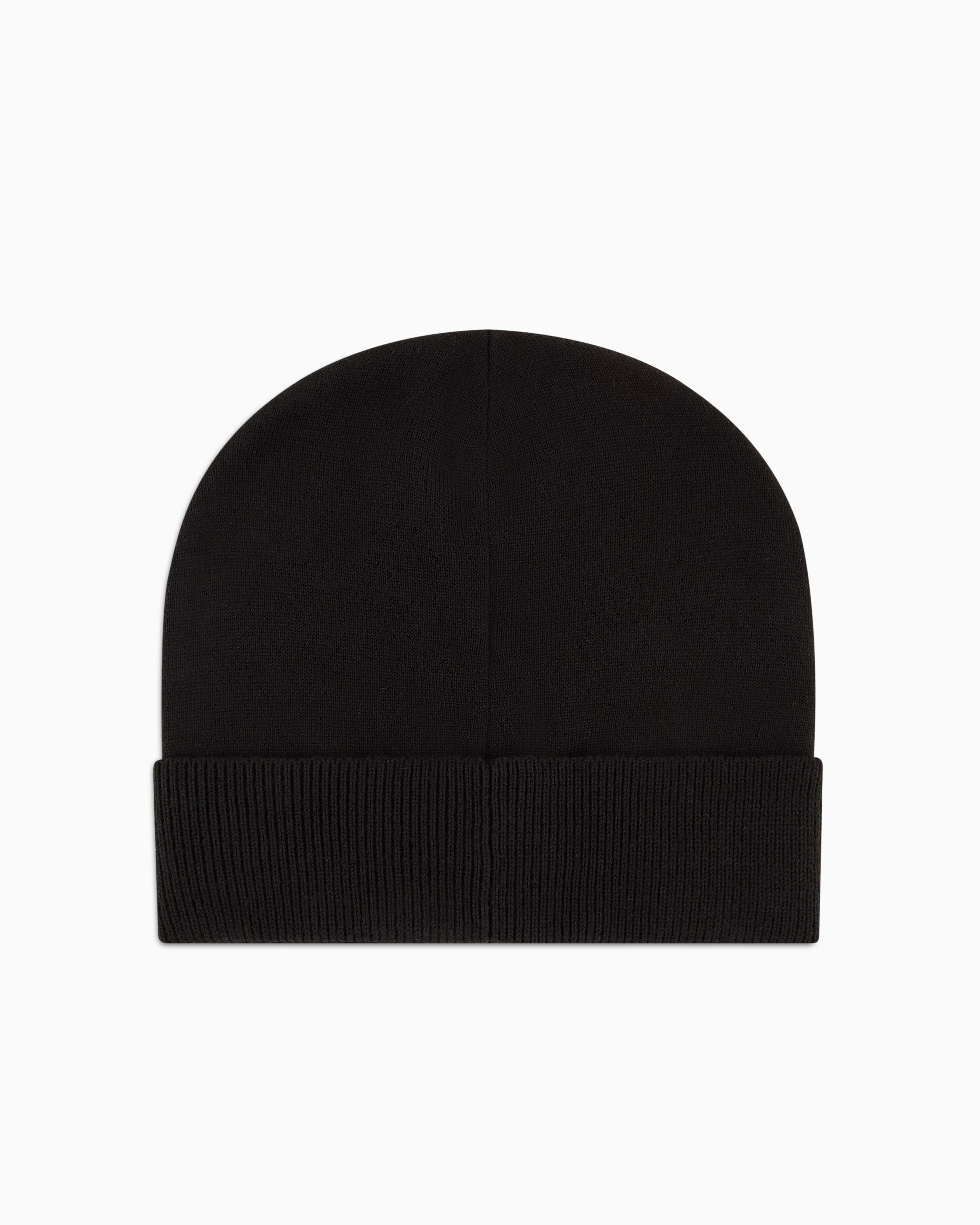 Shop Ea7 Visibility Beanie With  Oversized Logo In Black