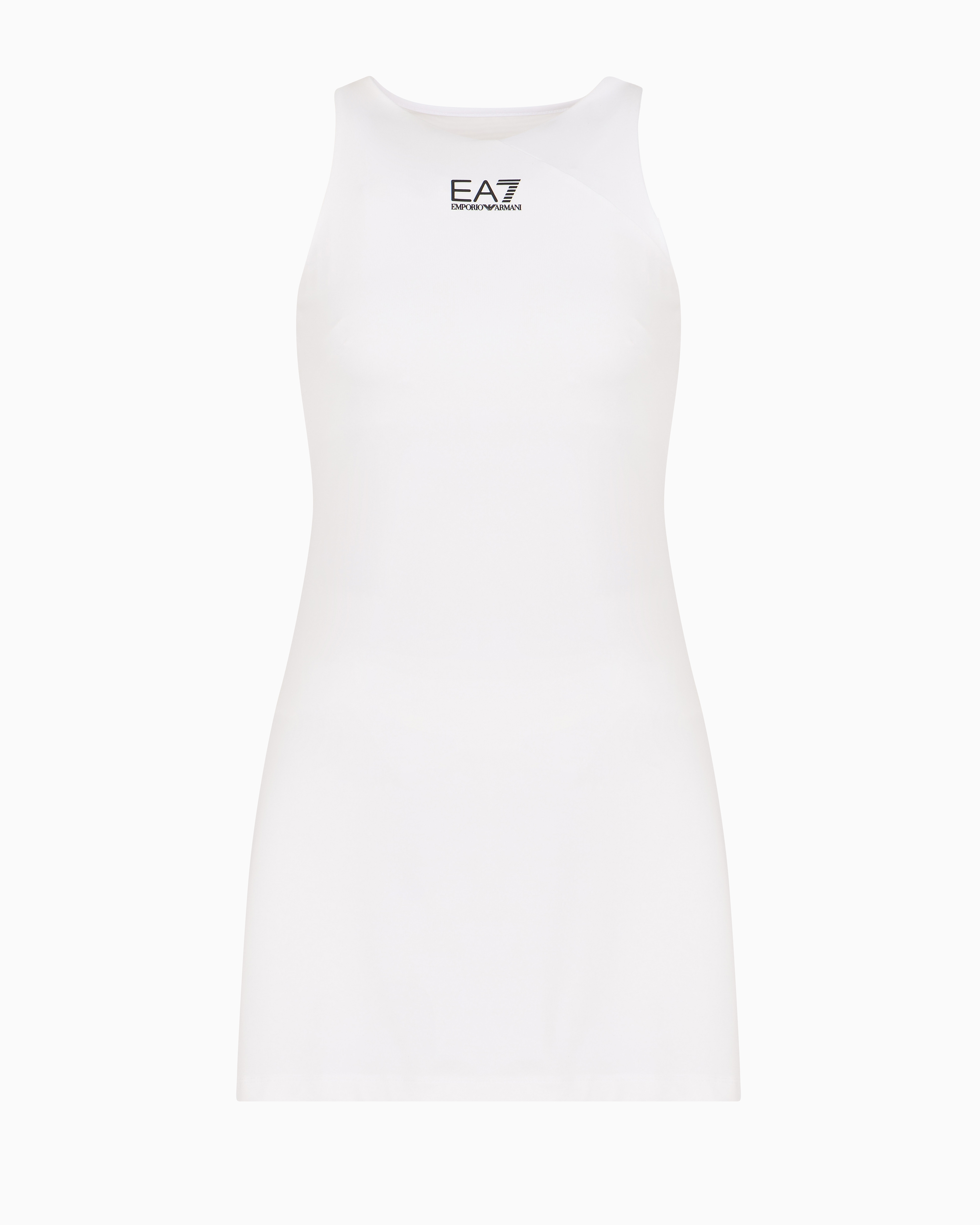 Emporio Armani Tennis Pro Dress In Ventus7 Technical Fabric In White