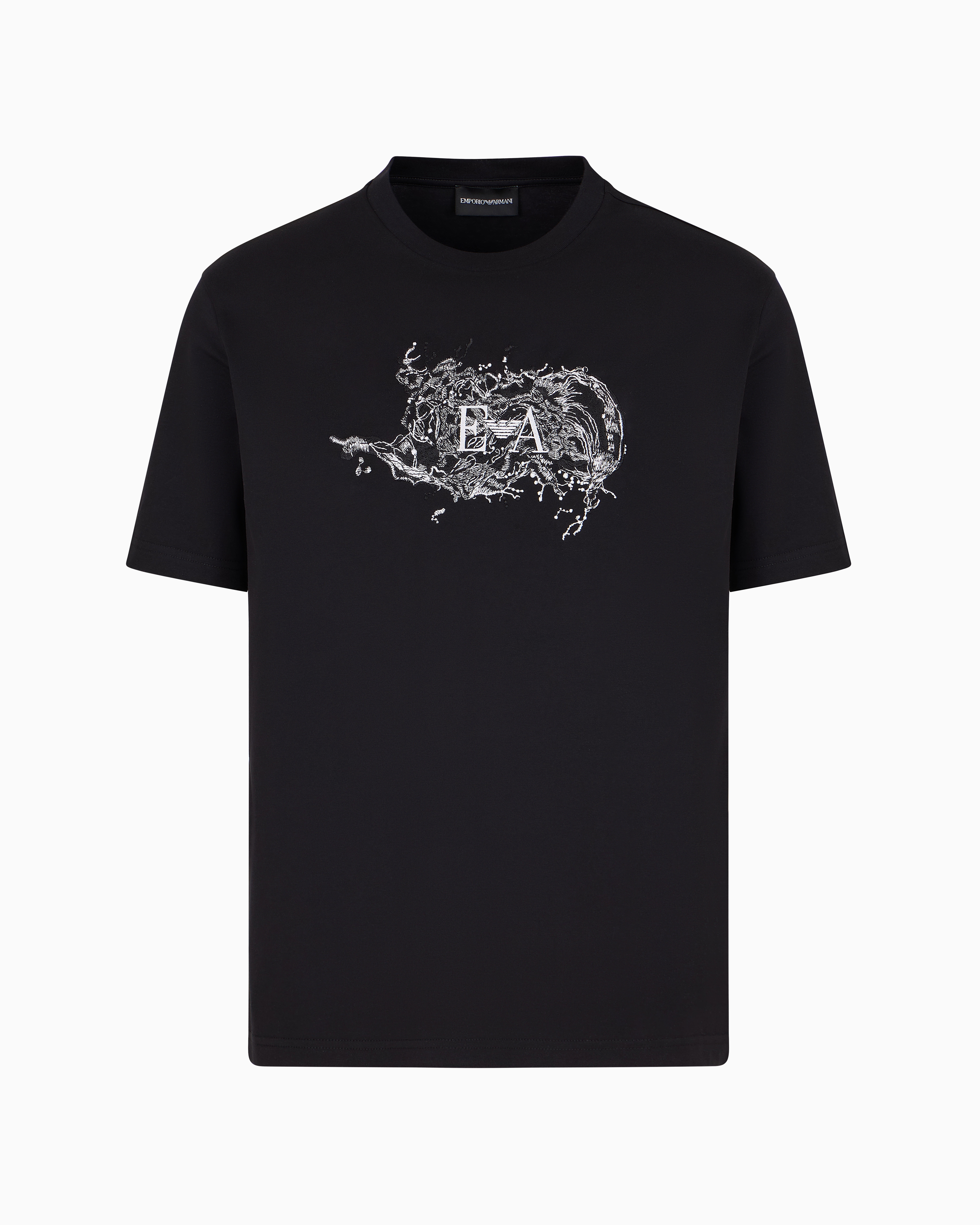 Emporio Armani Official Store Regular Fit T-shirts In Black