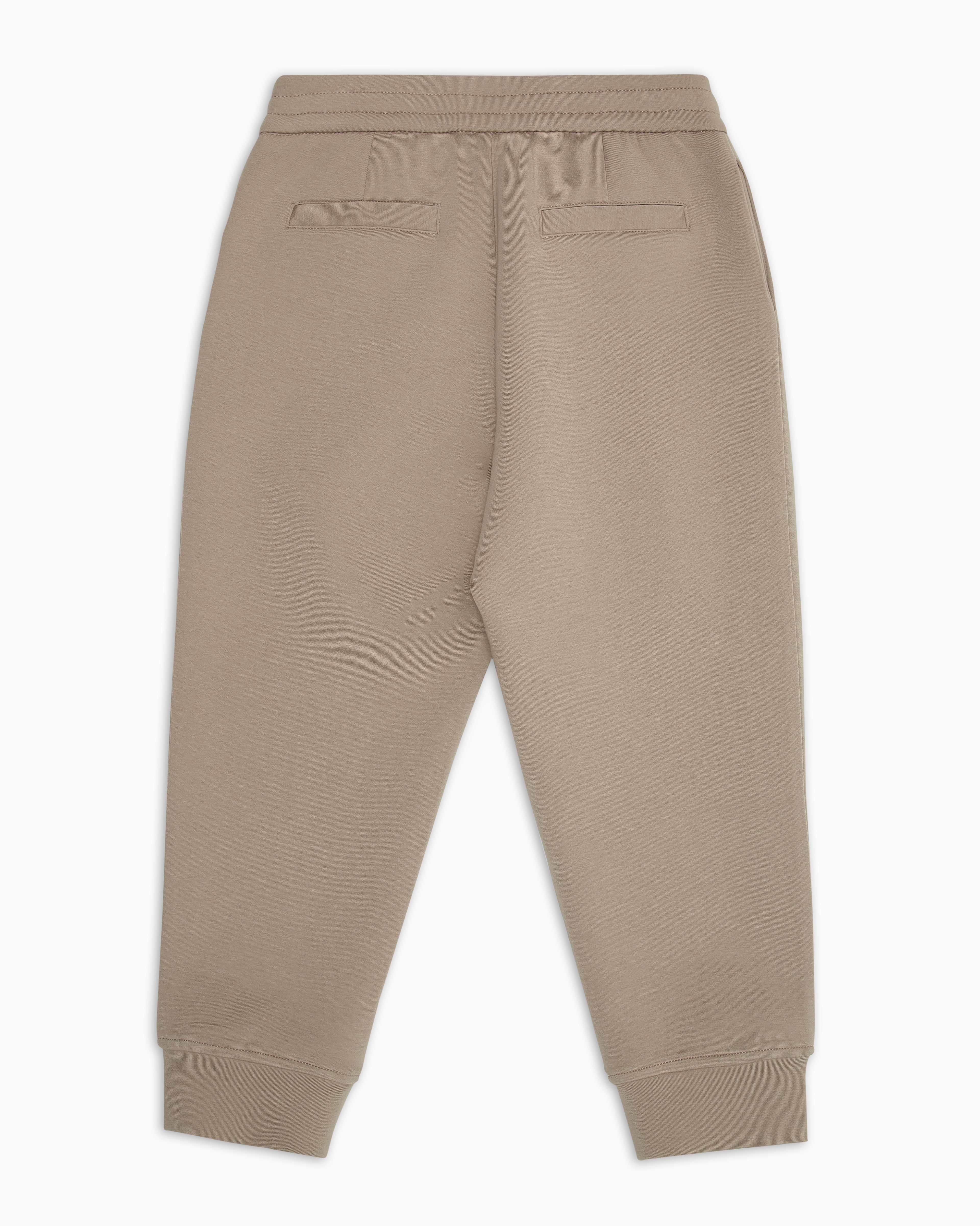 Shop Emporio Armani Loose-fit Double-jersey Joggers In Beige