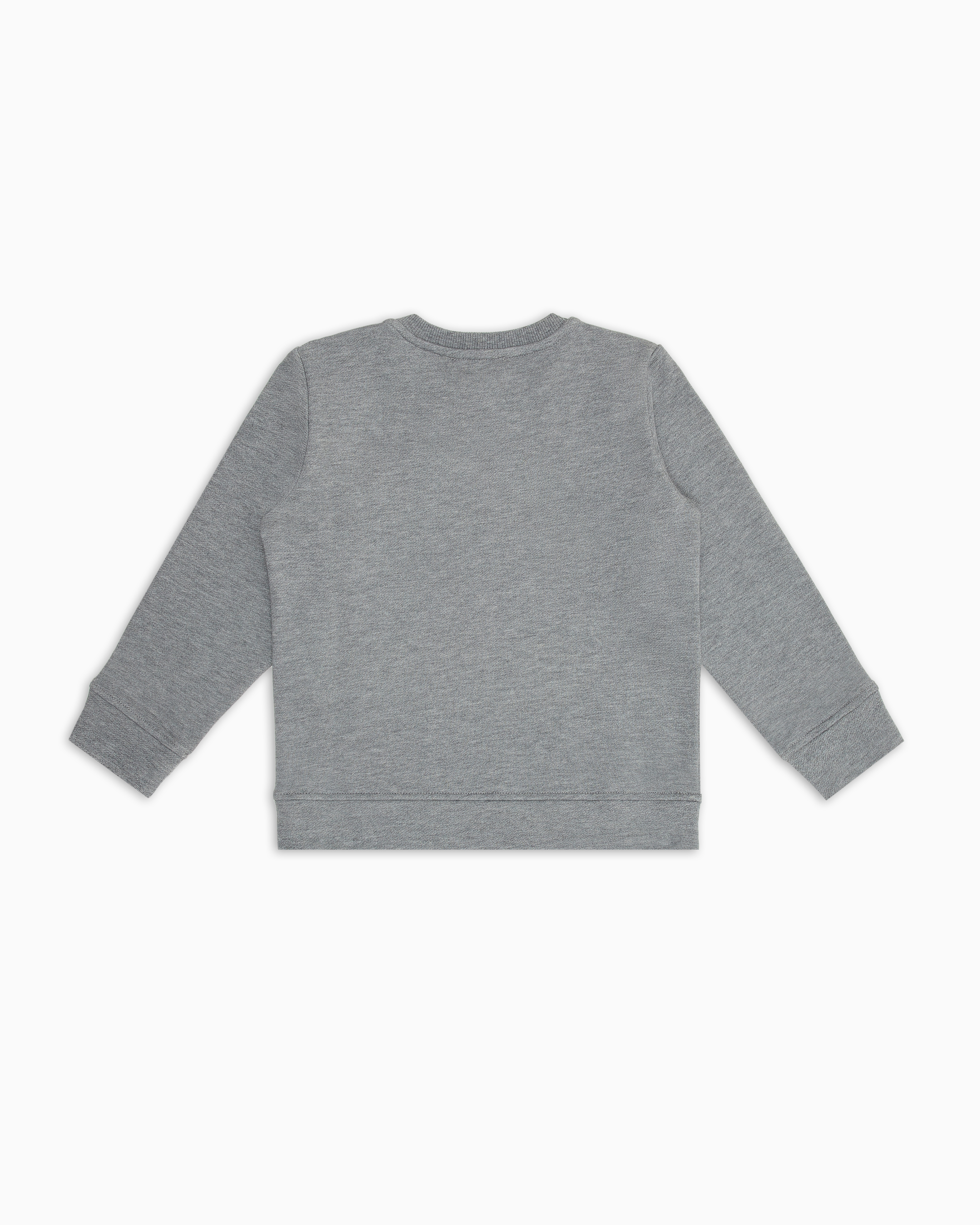 Shop Emporio Armani Modal-blend Jersey Sweatshirt With Logo In Grey