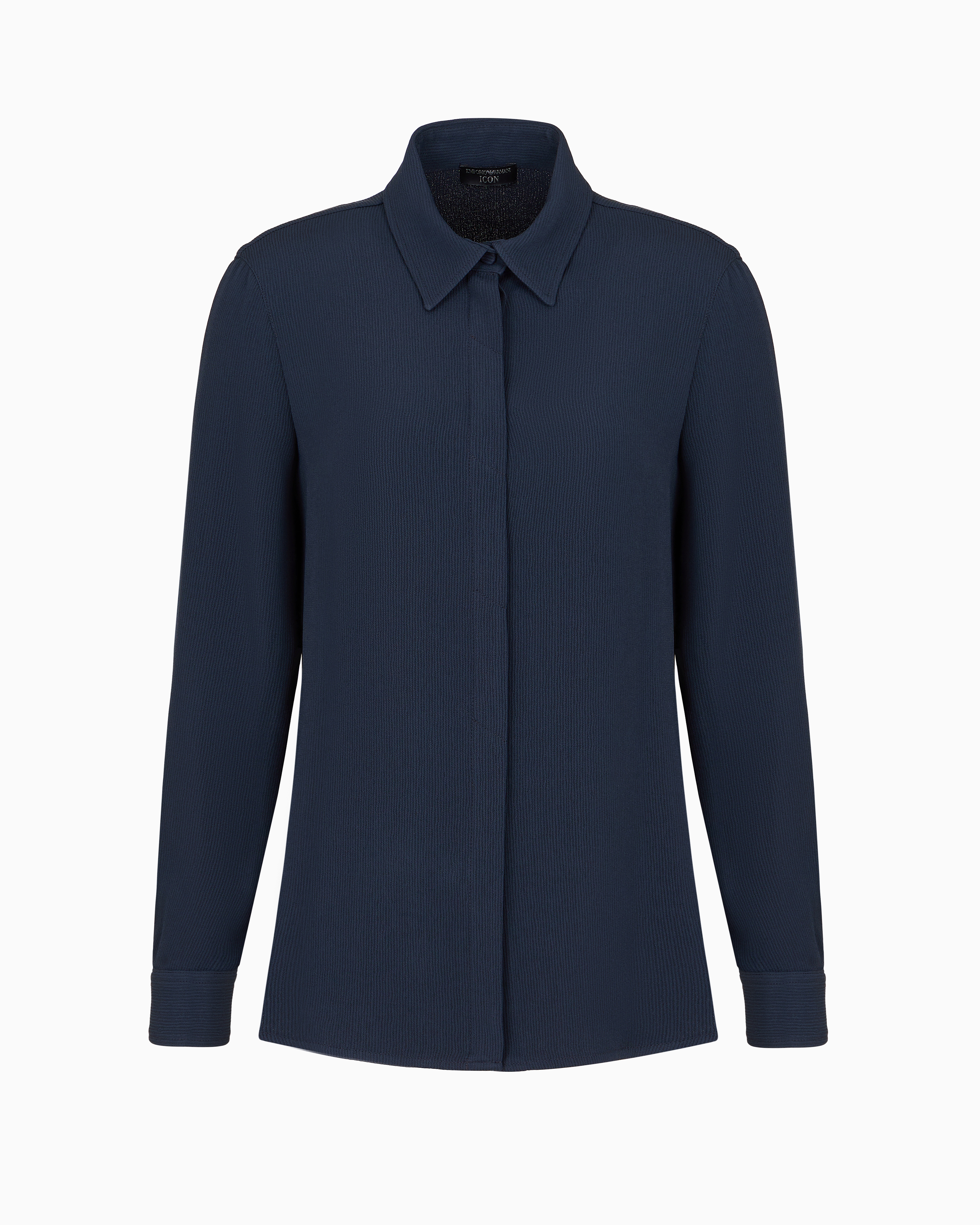 Emporio Armani Official Store Formal Shirts In Navy Blue