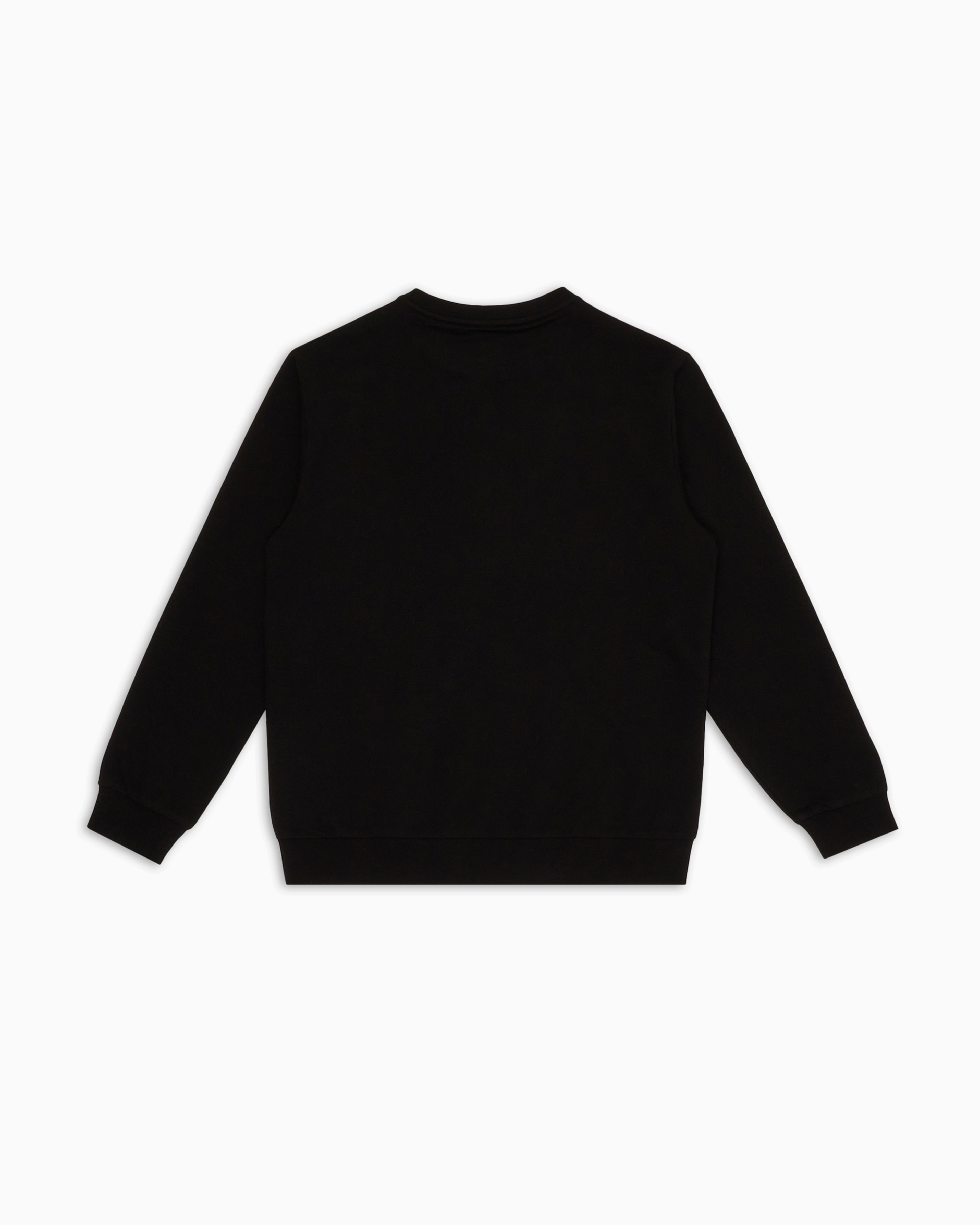 Shop Ea7 Cotton Core Identity Boy Sweatshirt In Black