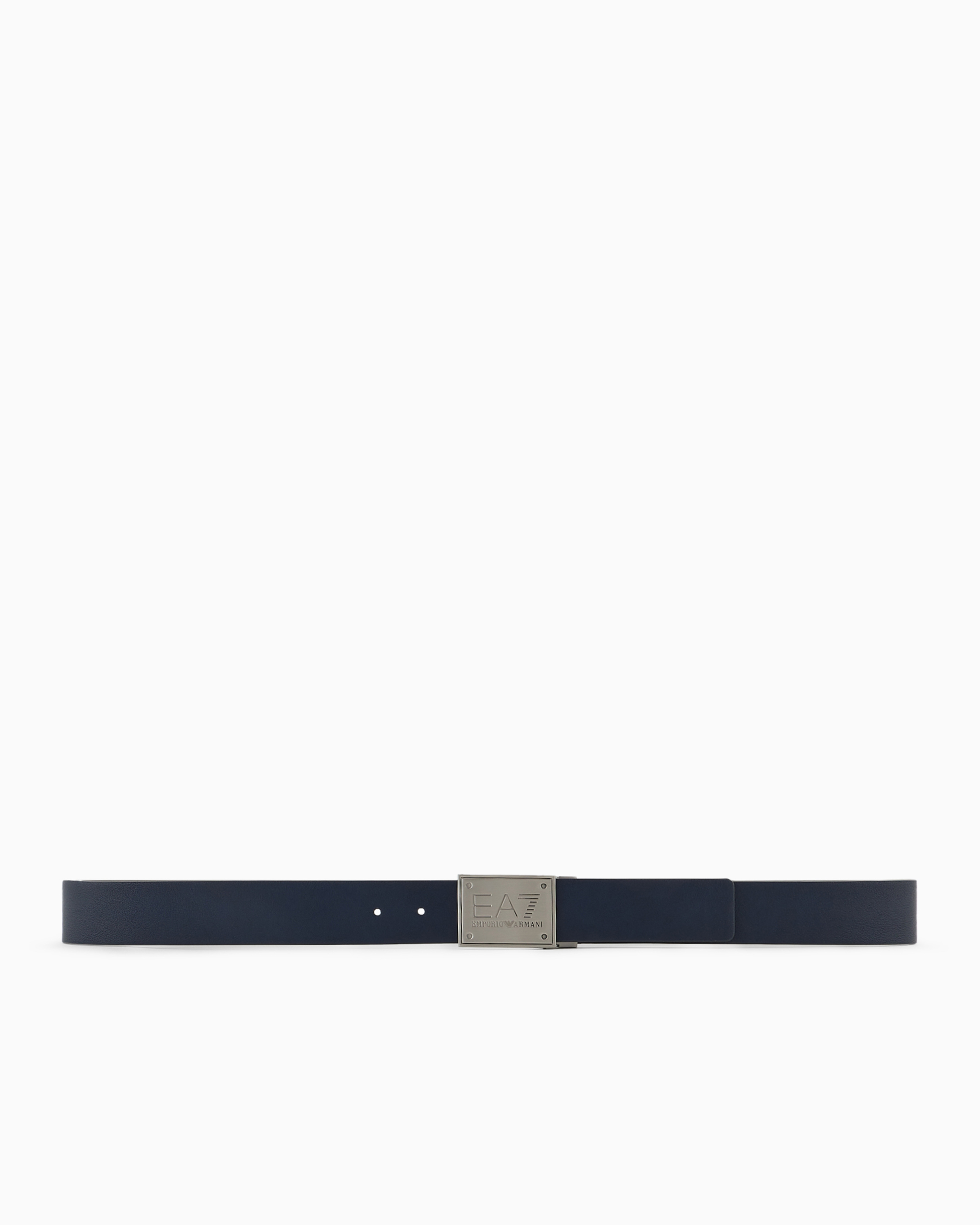 Shop Ea7 Reversible Belt In Navy Blue