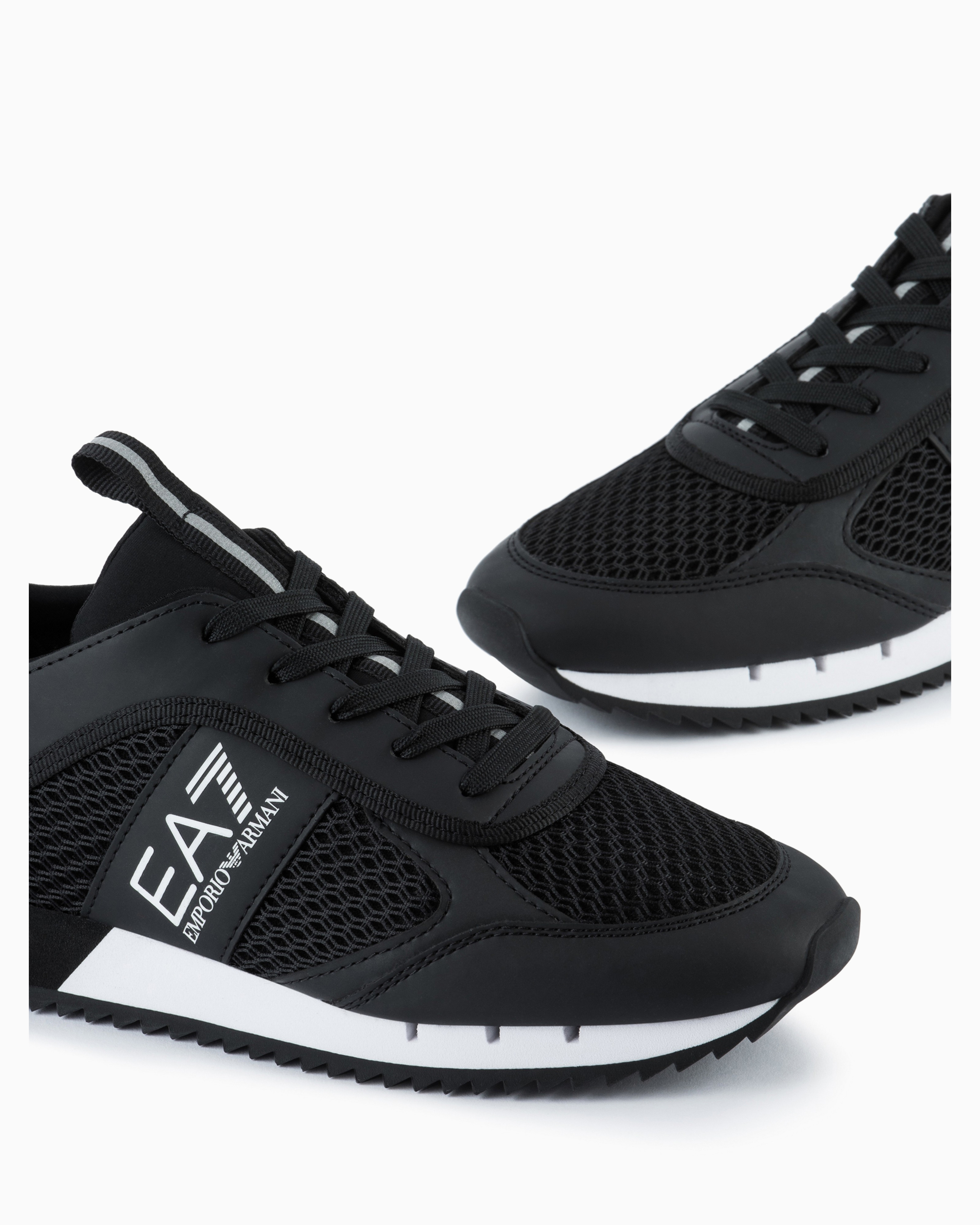 Shop Ea7 Black & White Sneakers