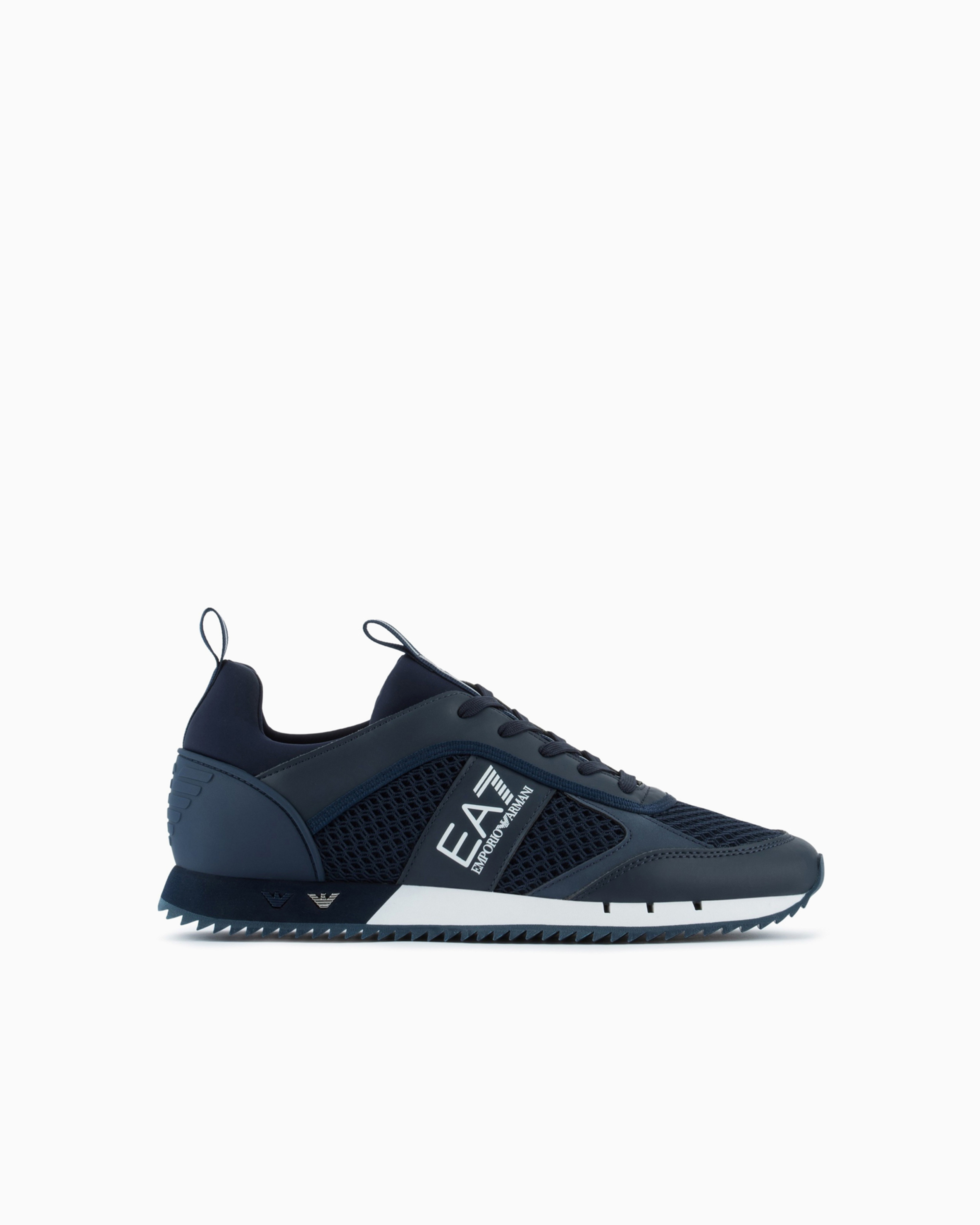 Ea7 Logo-print Sneakers In Navy_blue