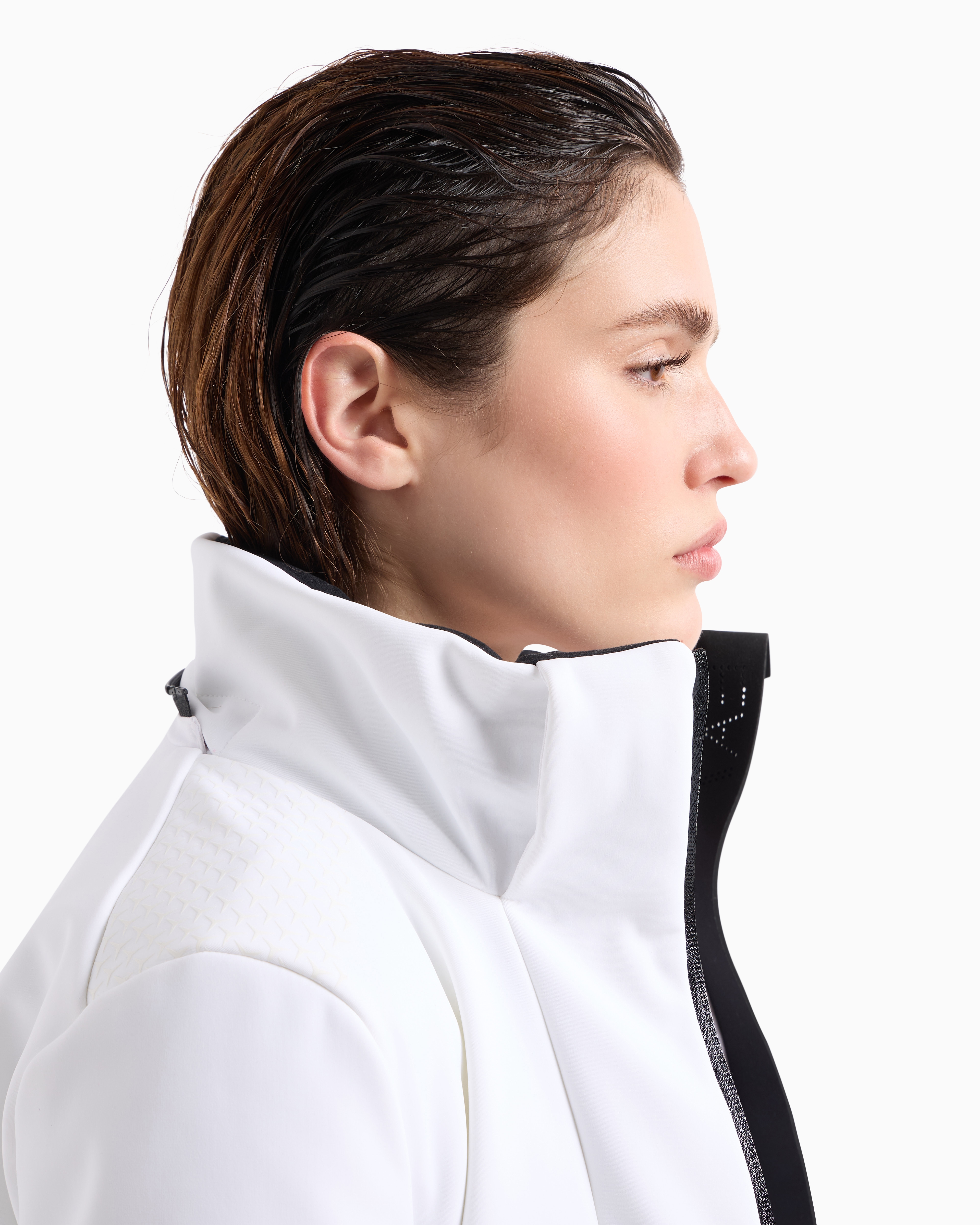 Shop Ea7 Technical Ski Jacket With Stratum7 Padding In White