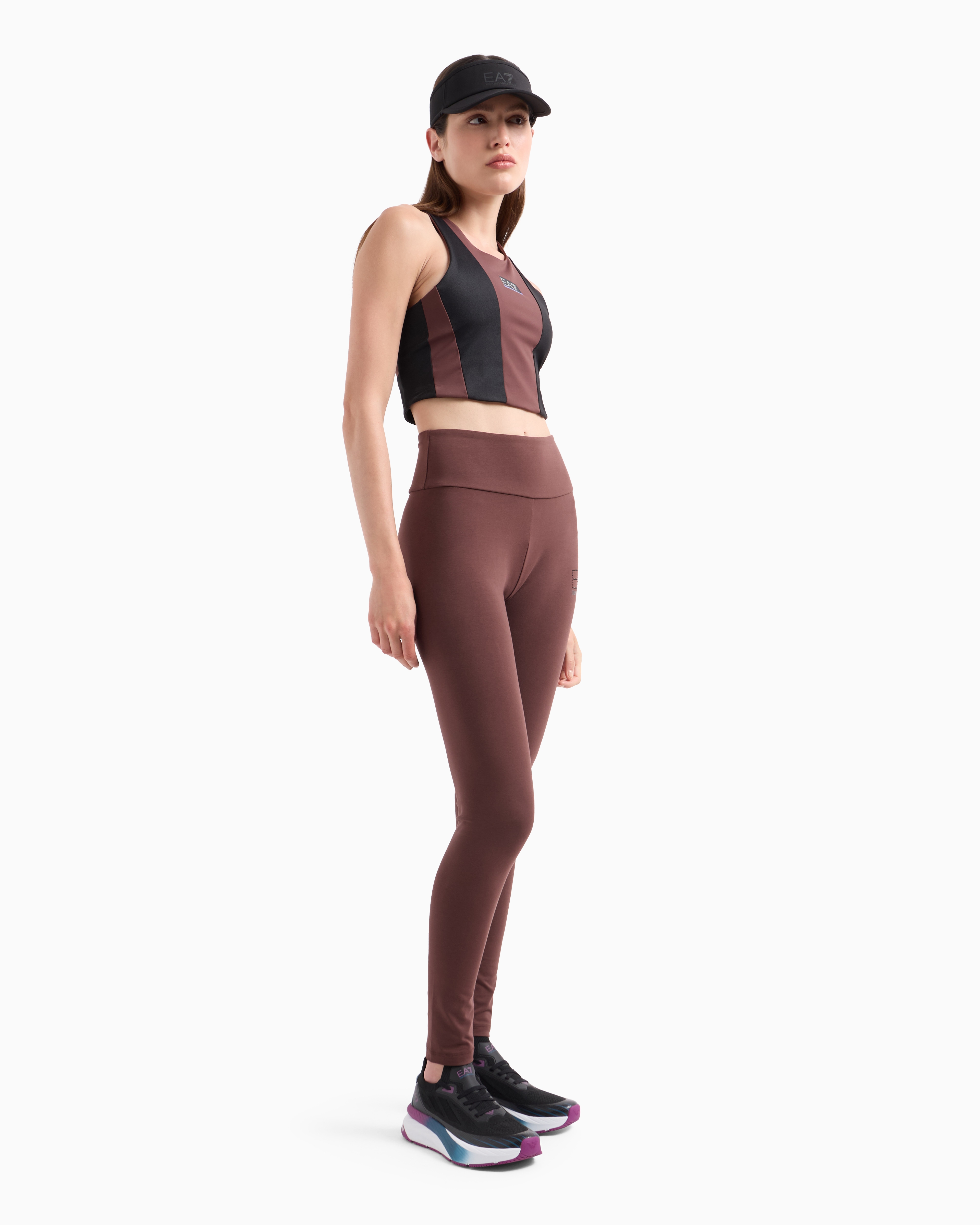 Shop Ea7 Dynamic Athlete Top In Vigor7 Technical Fabric In Brown