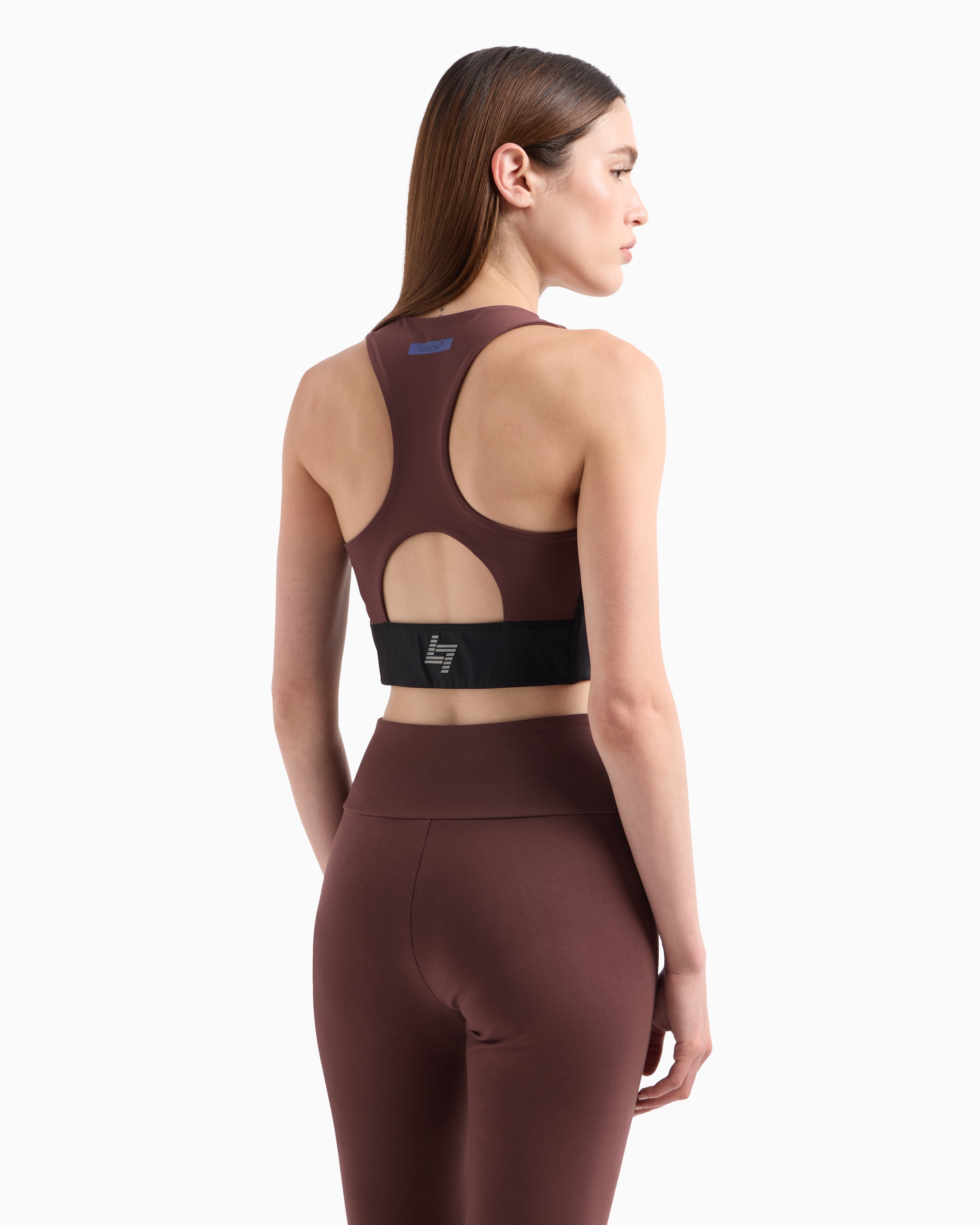 Shop Ea7 Dynamic Athlete Top In Vigor7 Technical Fabric In Brown