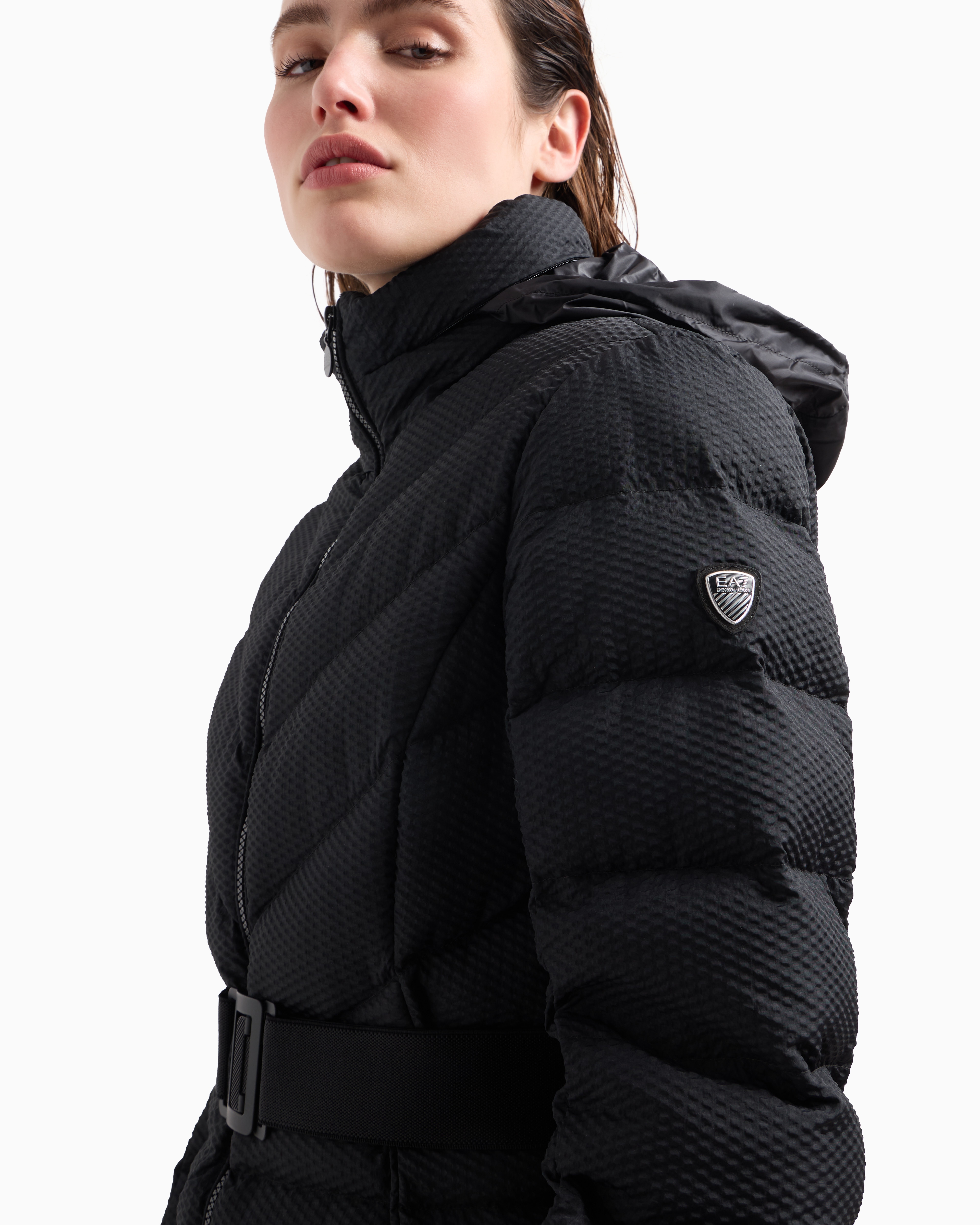 Shop Ea7 Down Jackets In Black