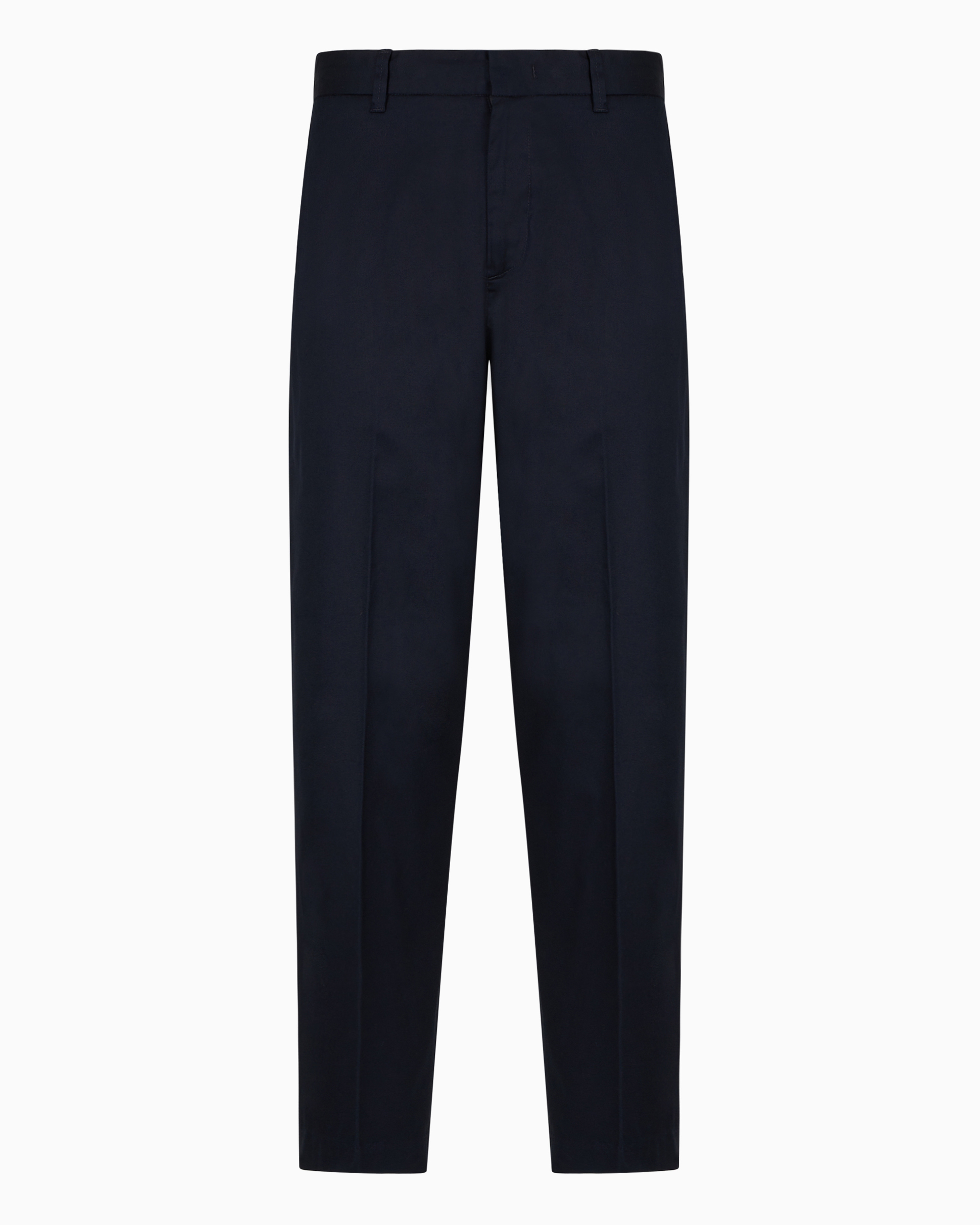 Emporio Armani Official Store Chinos In Comfort Cotton Twill In Navy Blue