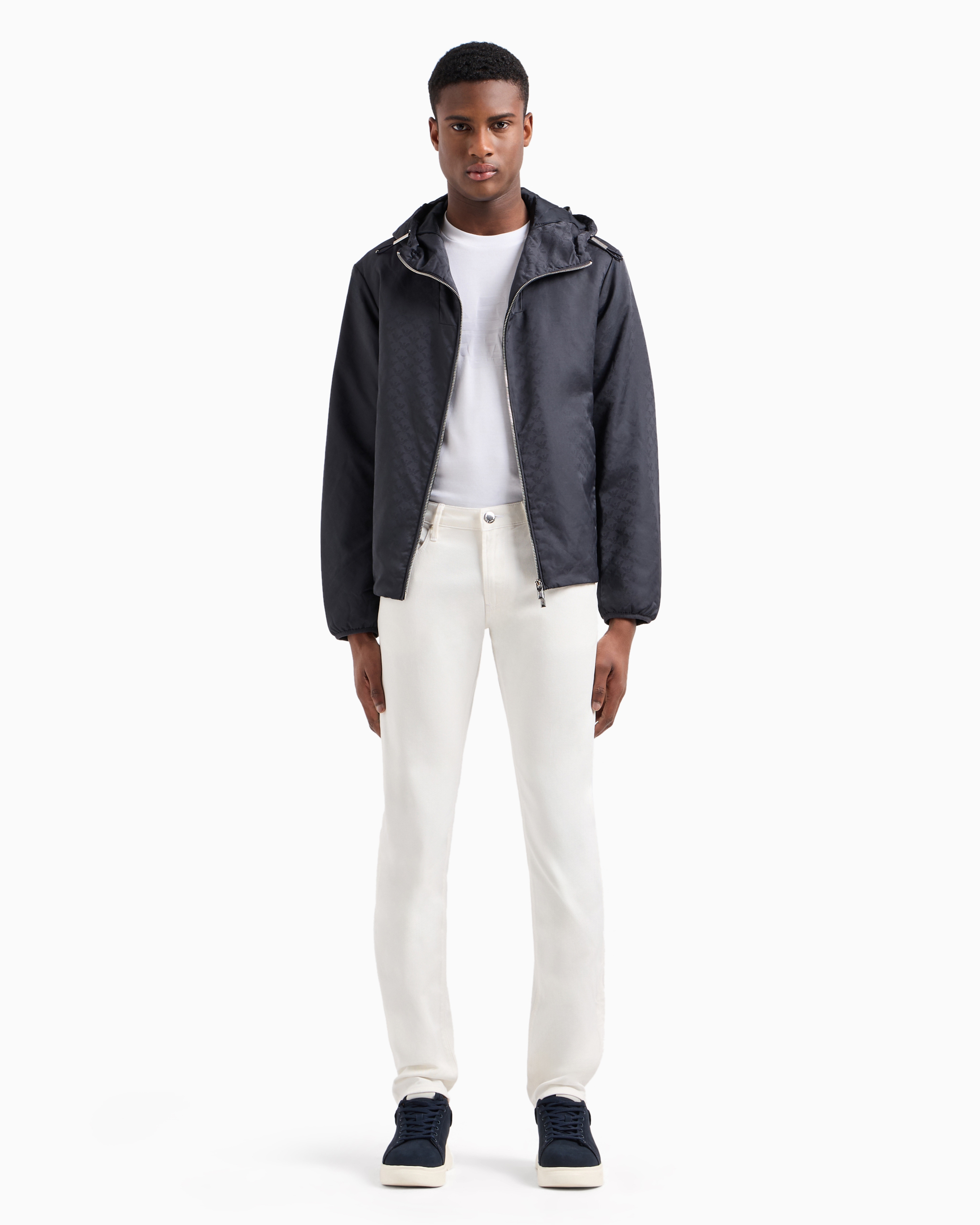Emporio Armani J06 Slim-fit Stretch Twill Jeans In White