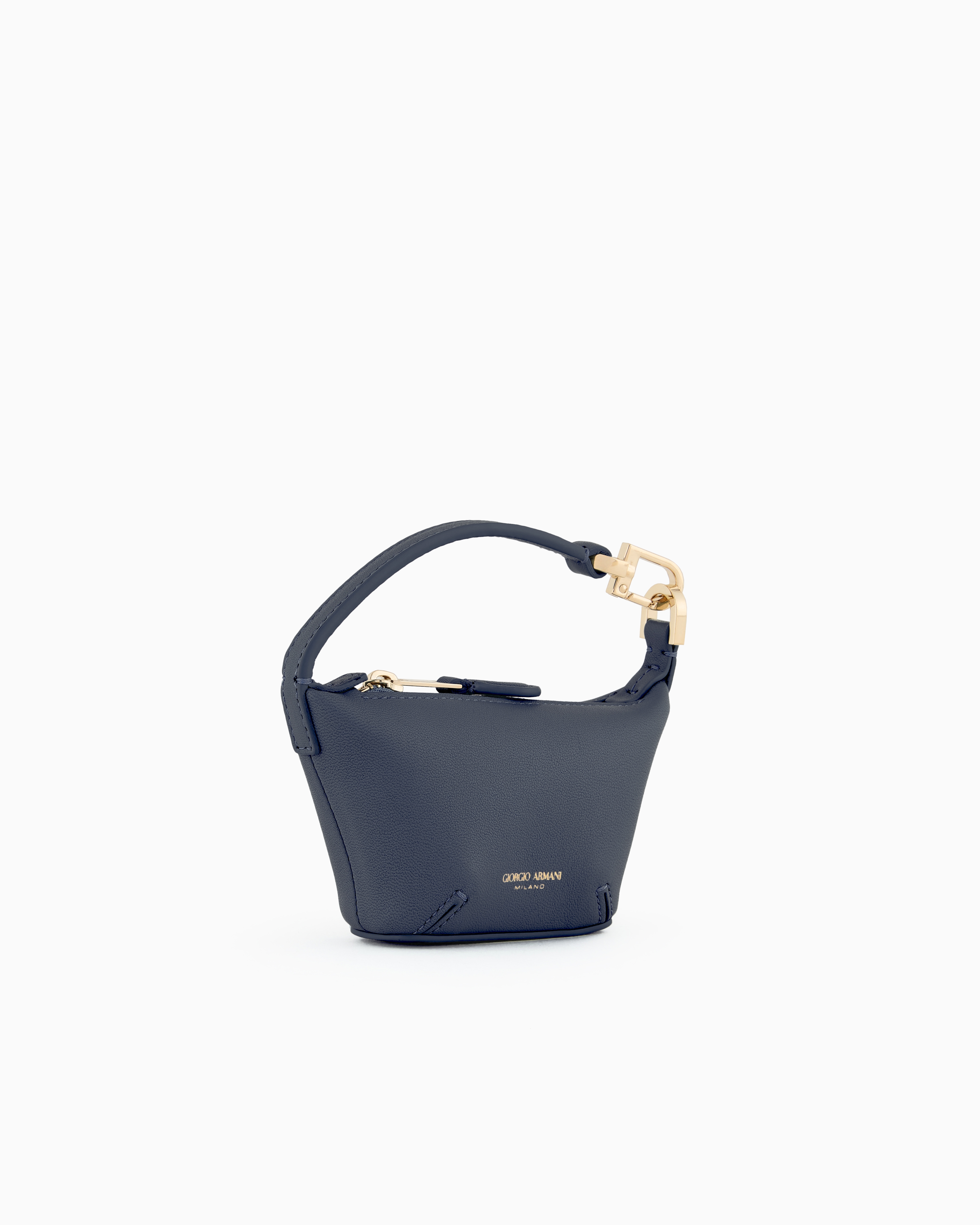 Giorgio Armani Mini La Prima Soft Nappa-leather Handbag In Blue