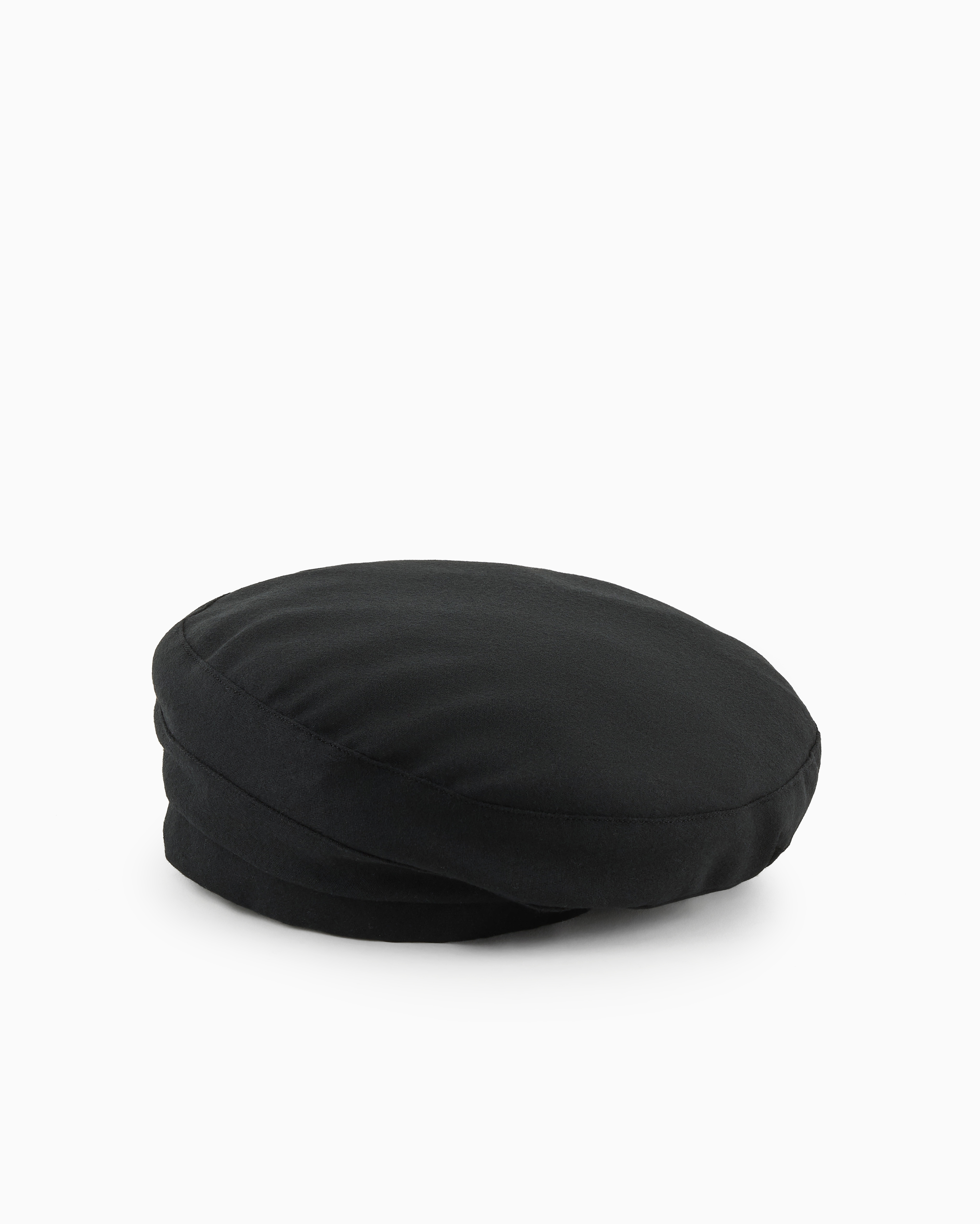 Giorgio Armani Official Store Mohair And Silk Beret In Black