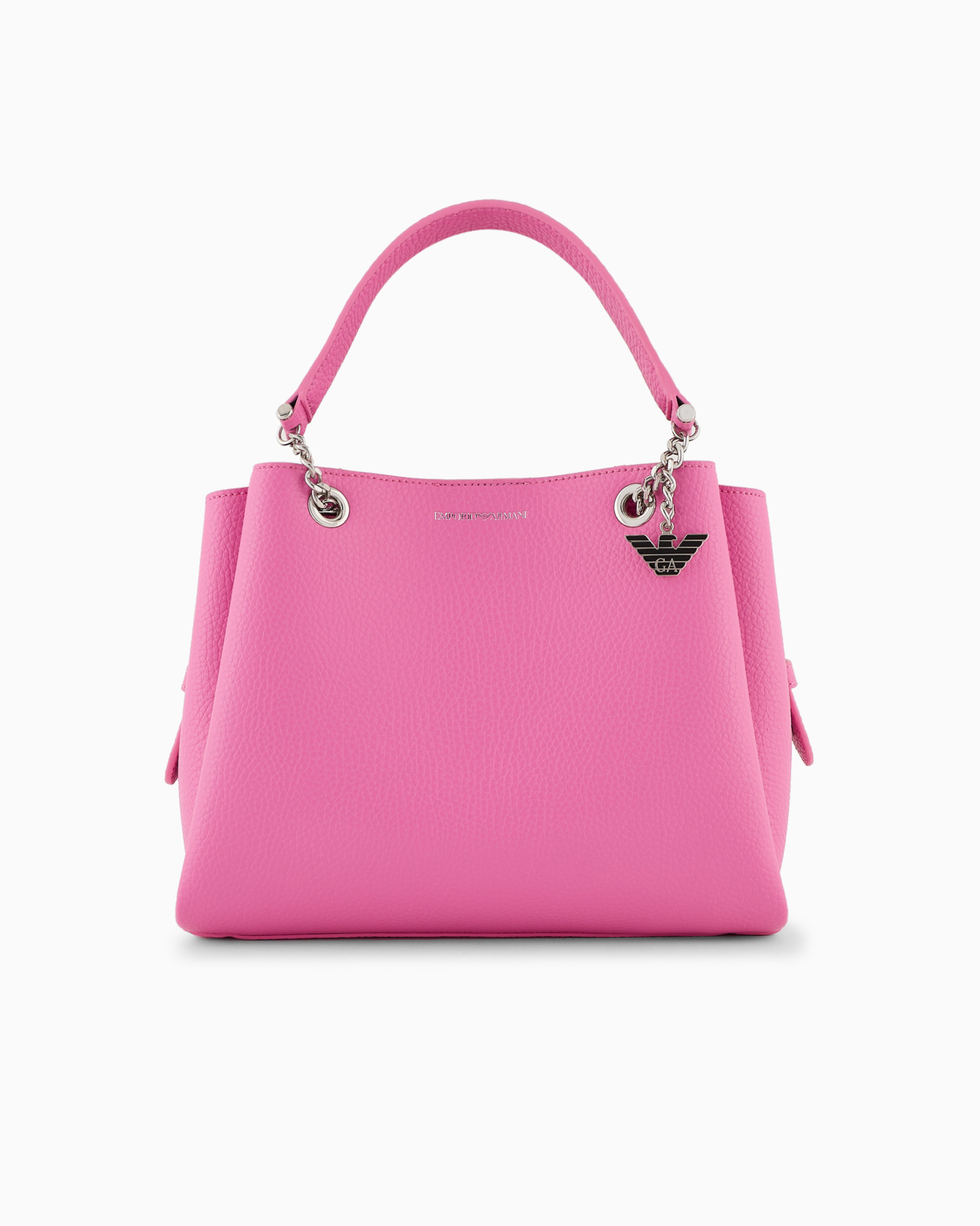 Emporio Armani Charm Pink Handbag In Rosa Chiaro