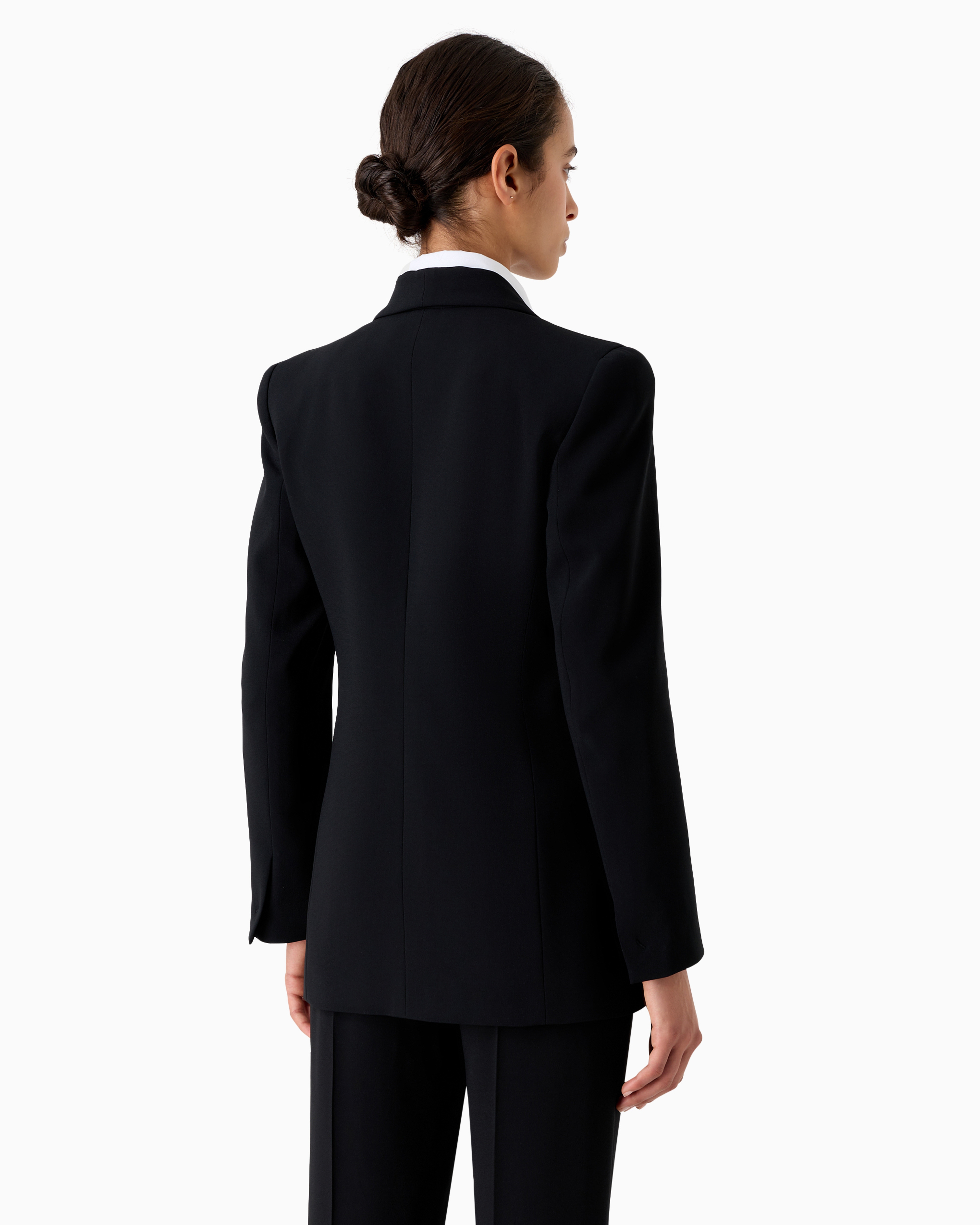 EMPORIO ARMANI - EMPORIO ARMANI ベロア フローラルプリント ノーカラージャケット EMPORIO ARMANI - EMPORIO ARMANI ベロア フローラルプリント