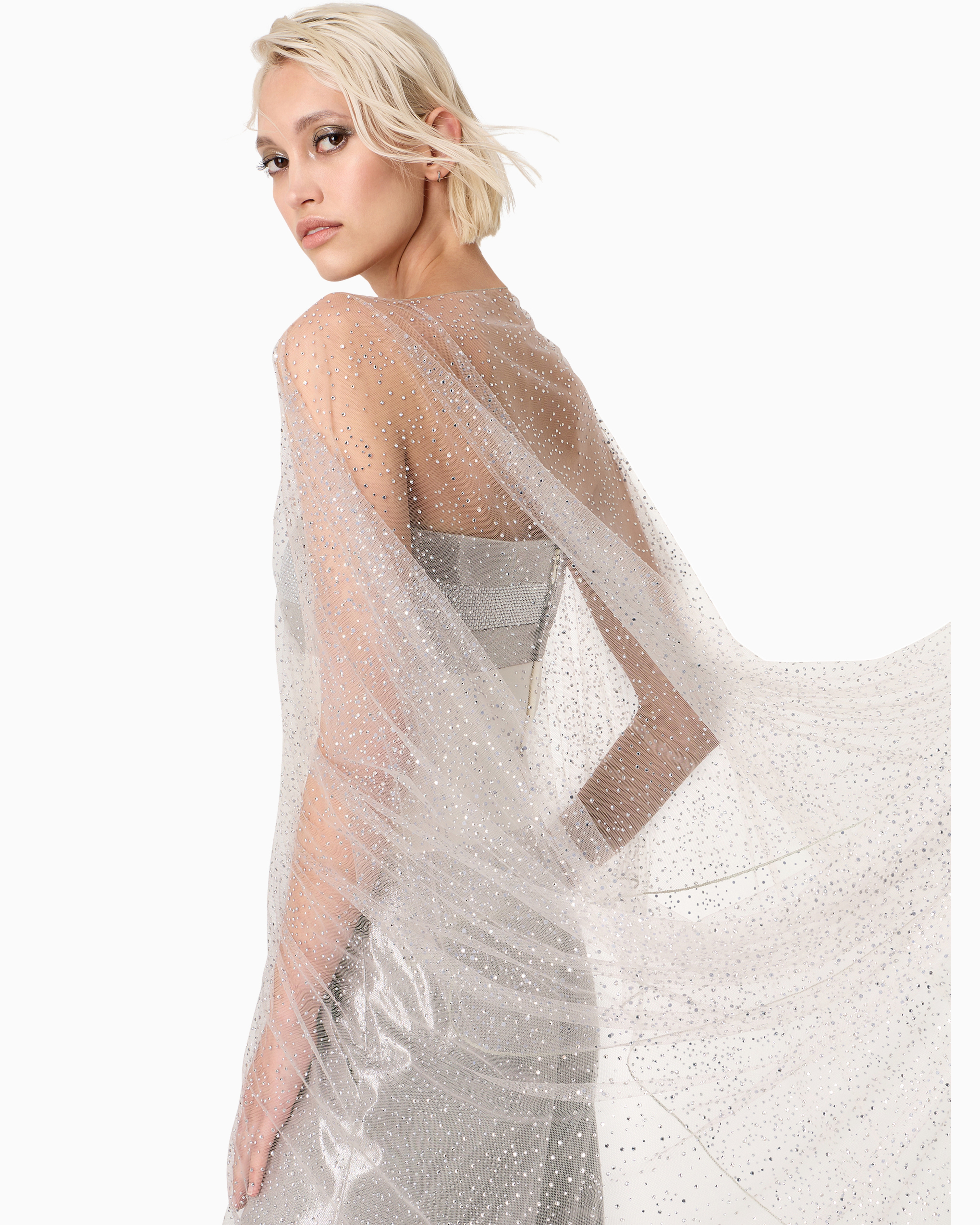 Embroidered bandeau bustier top | Giorgio Armani