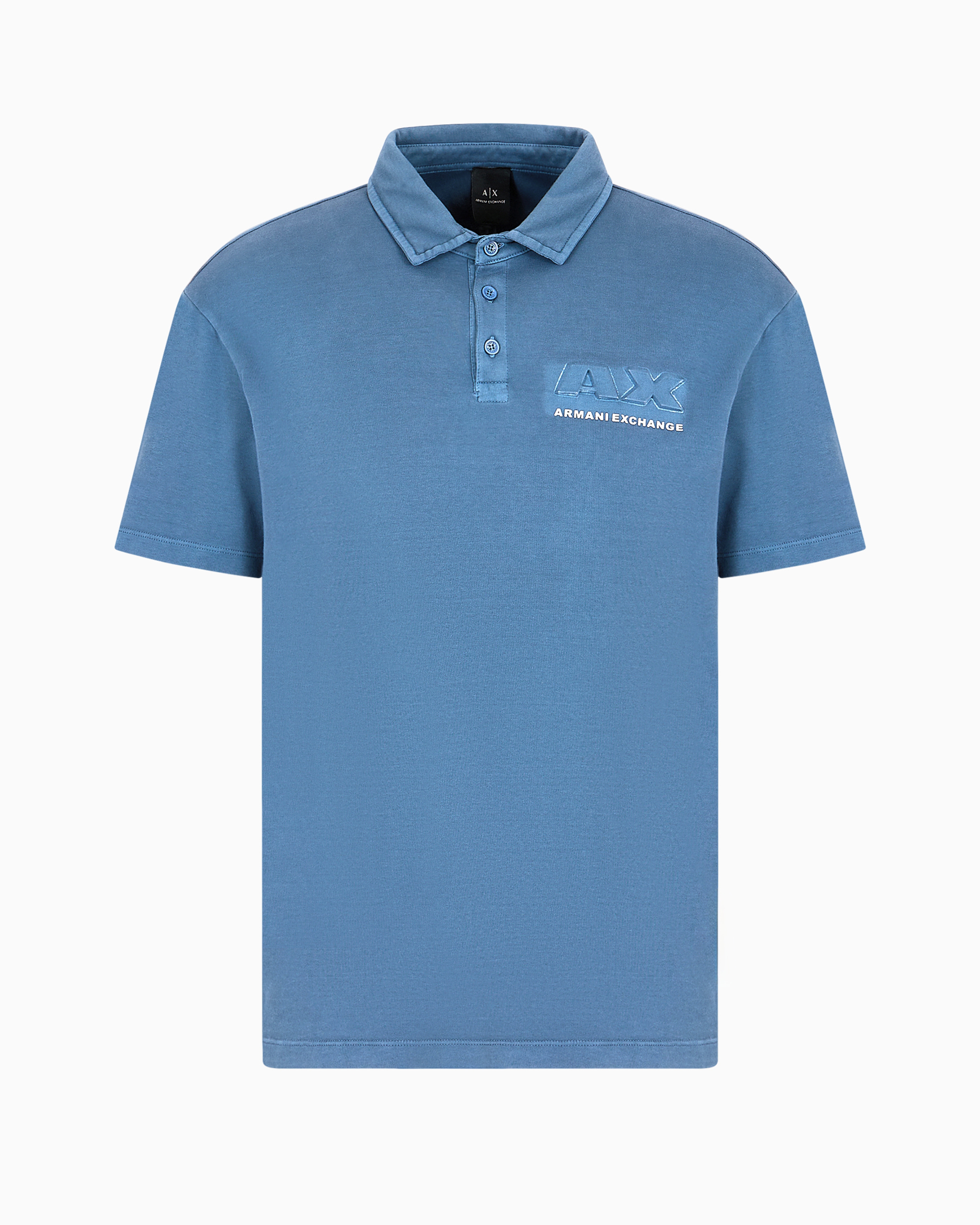 Regular fit cotton polo shirt with short sleeves and logo