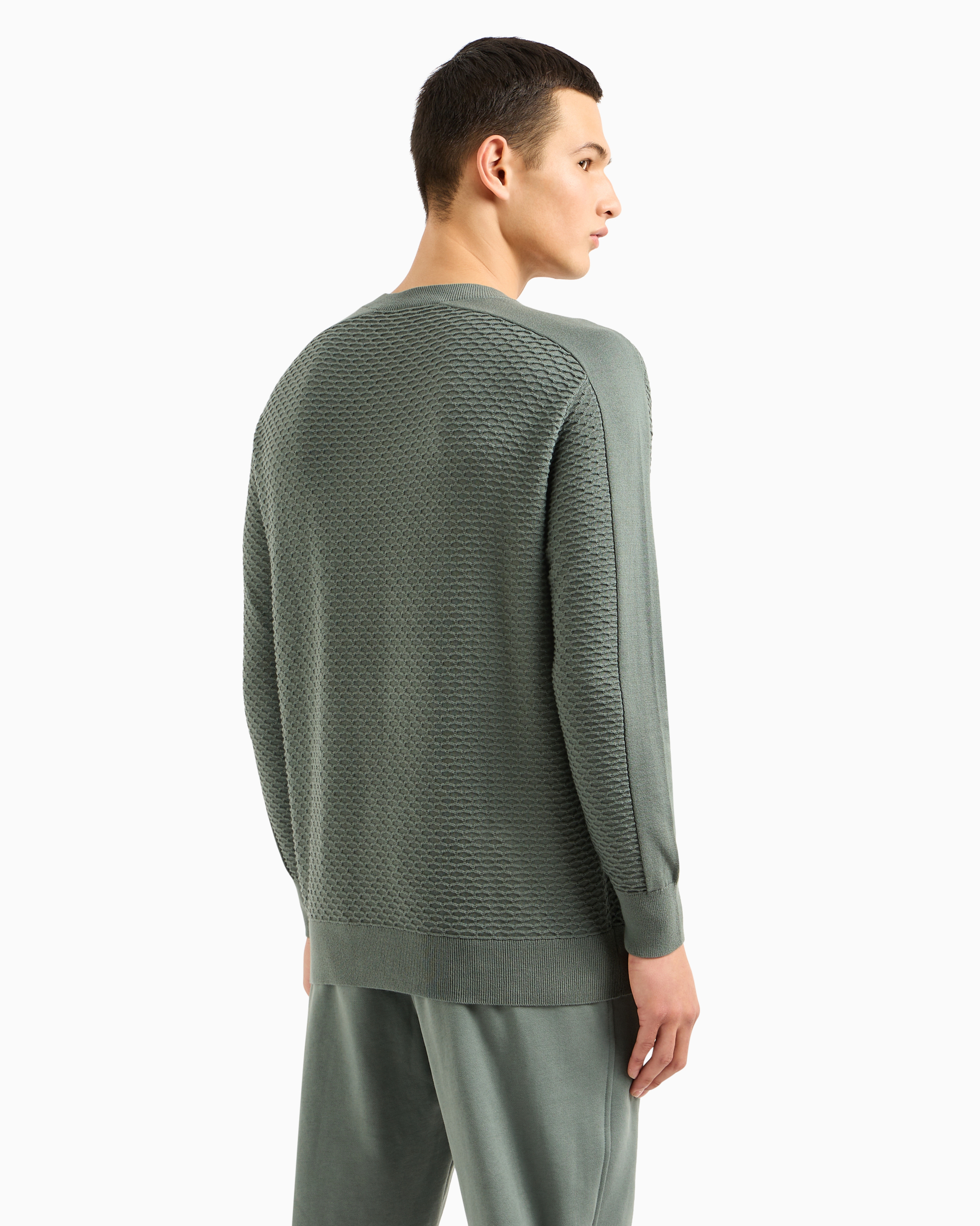Boucle crew neck sweater