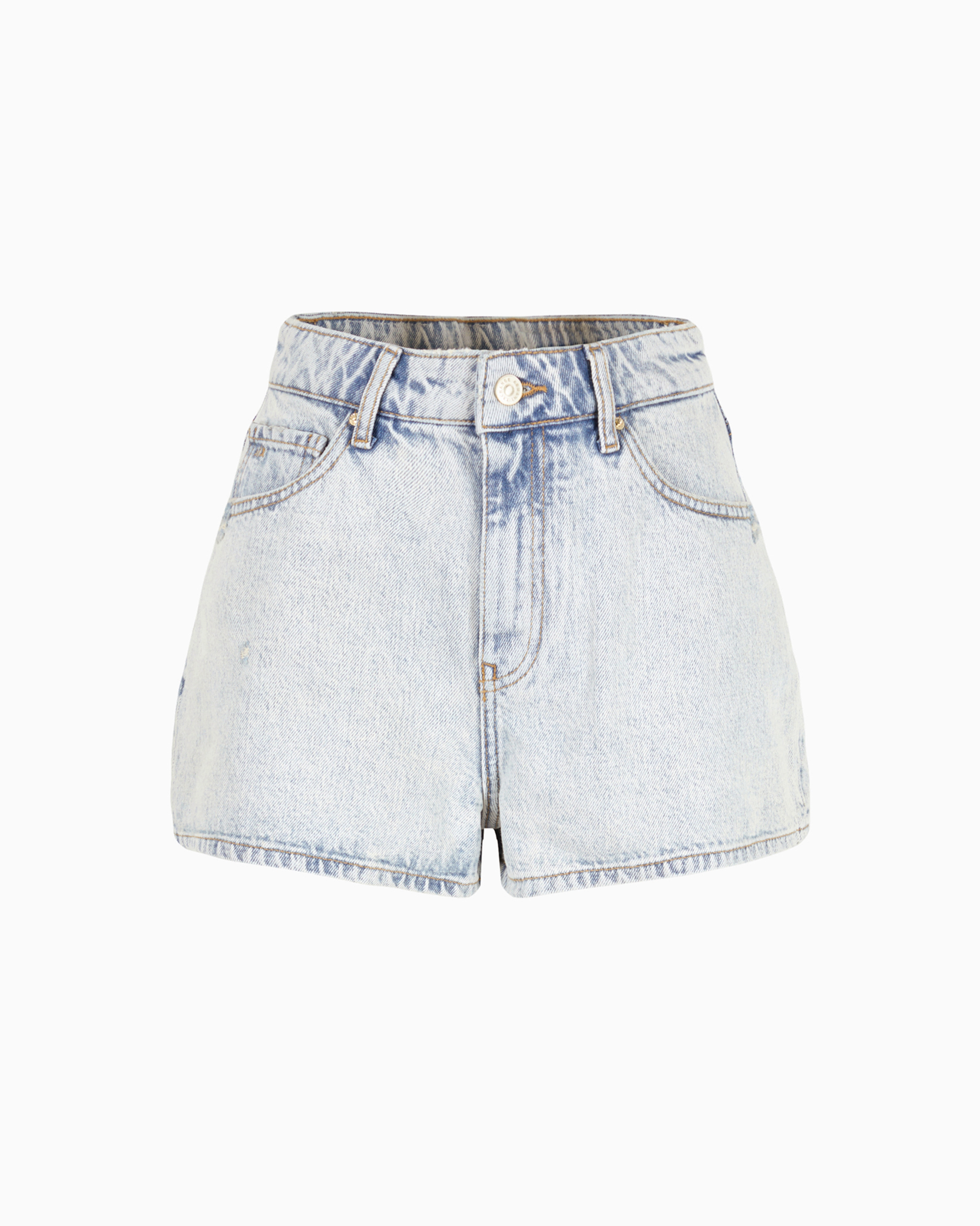 Baggy fit shorts washed denim