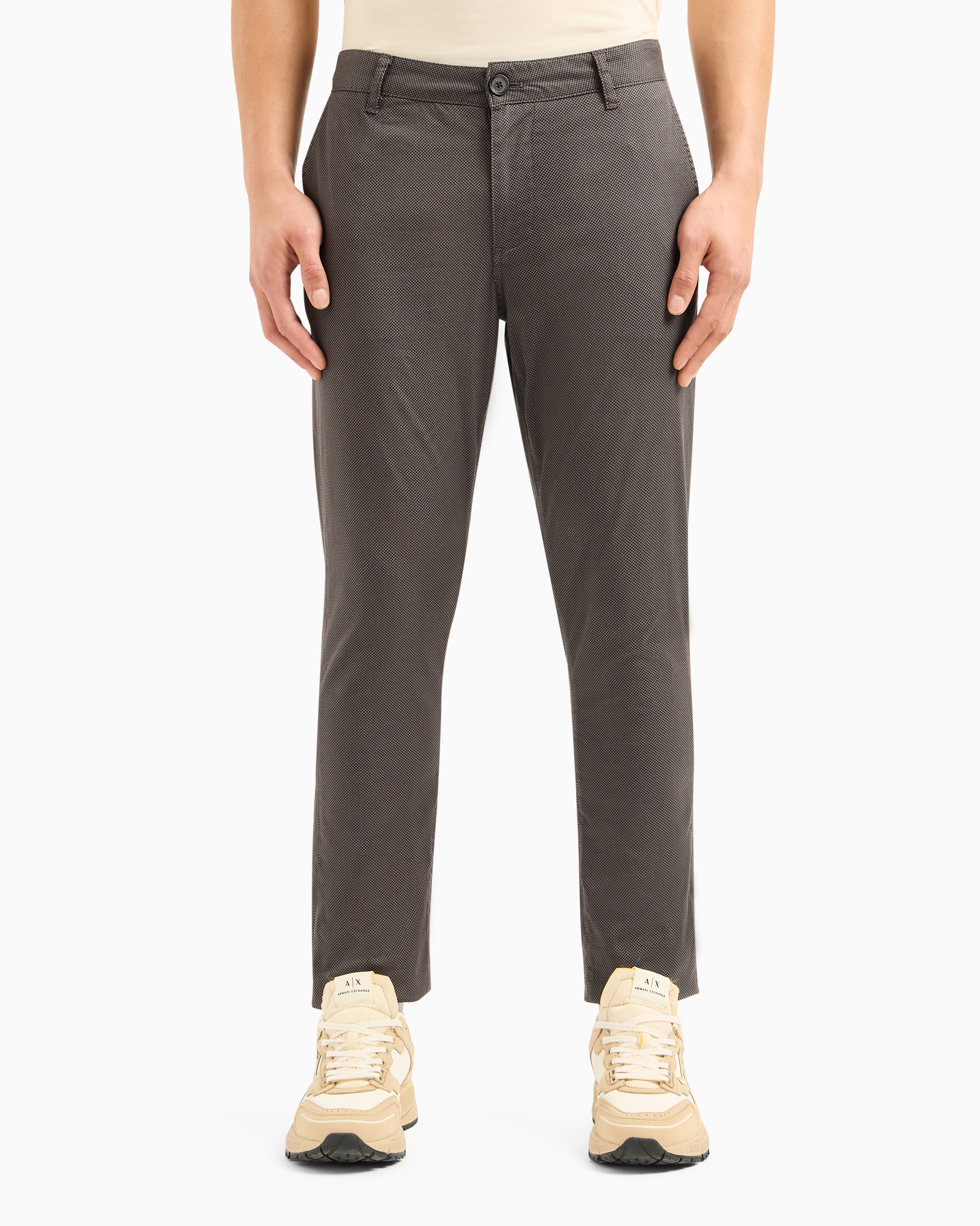 Regular fit gabardine trousers