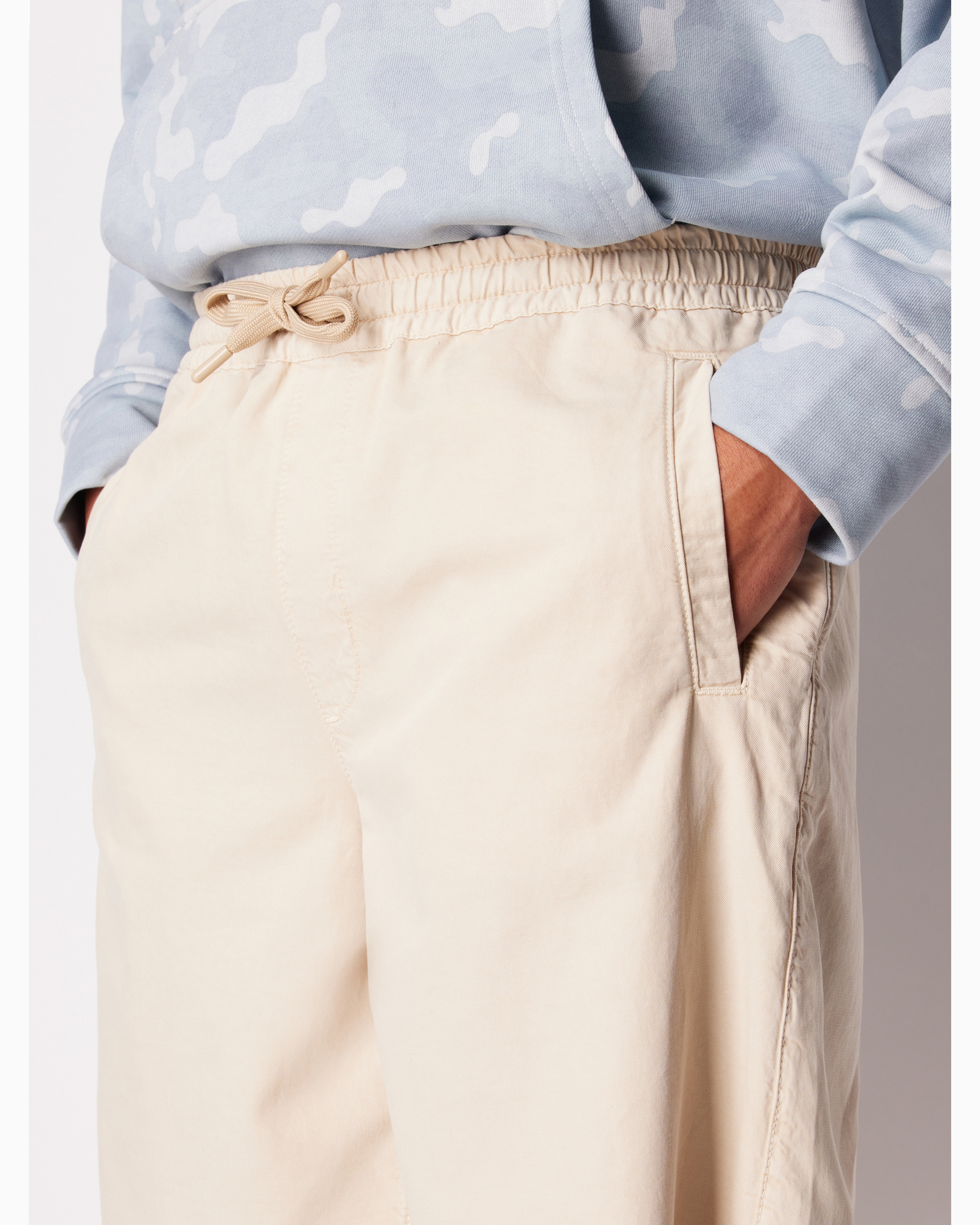 Shorts lyocell and cotton twill