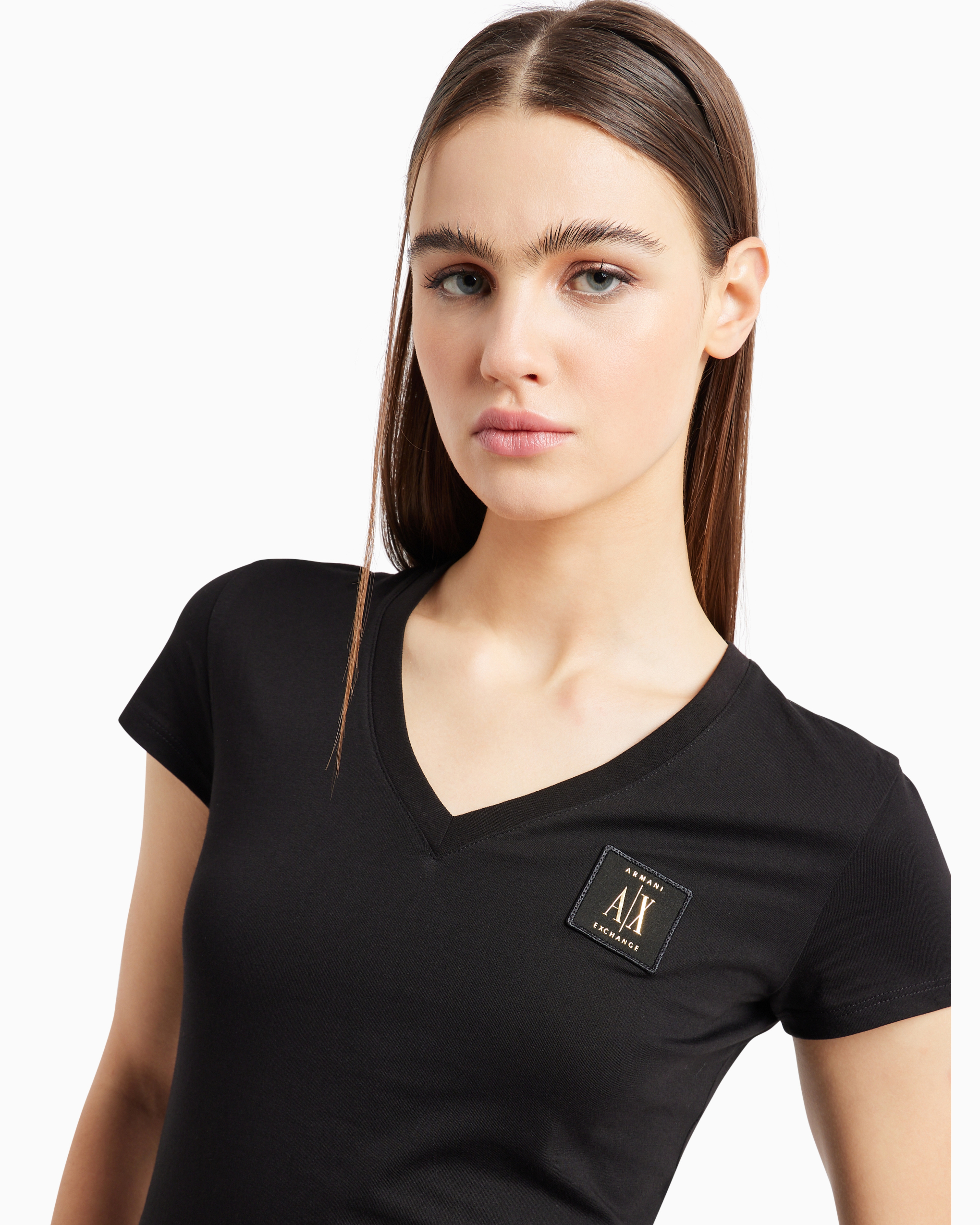 Shop Armani Exchange Icon Project Regular Fit T-shirt In Black