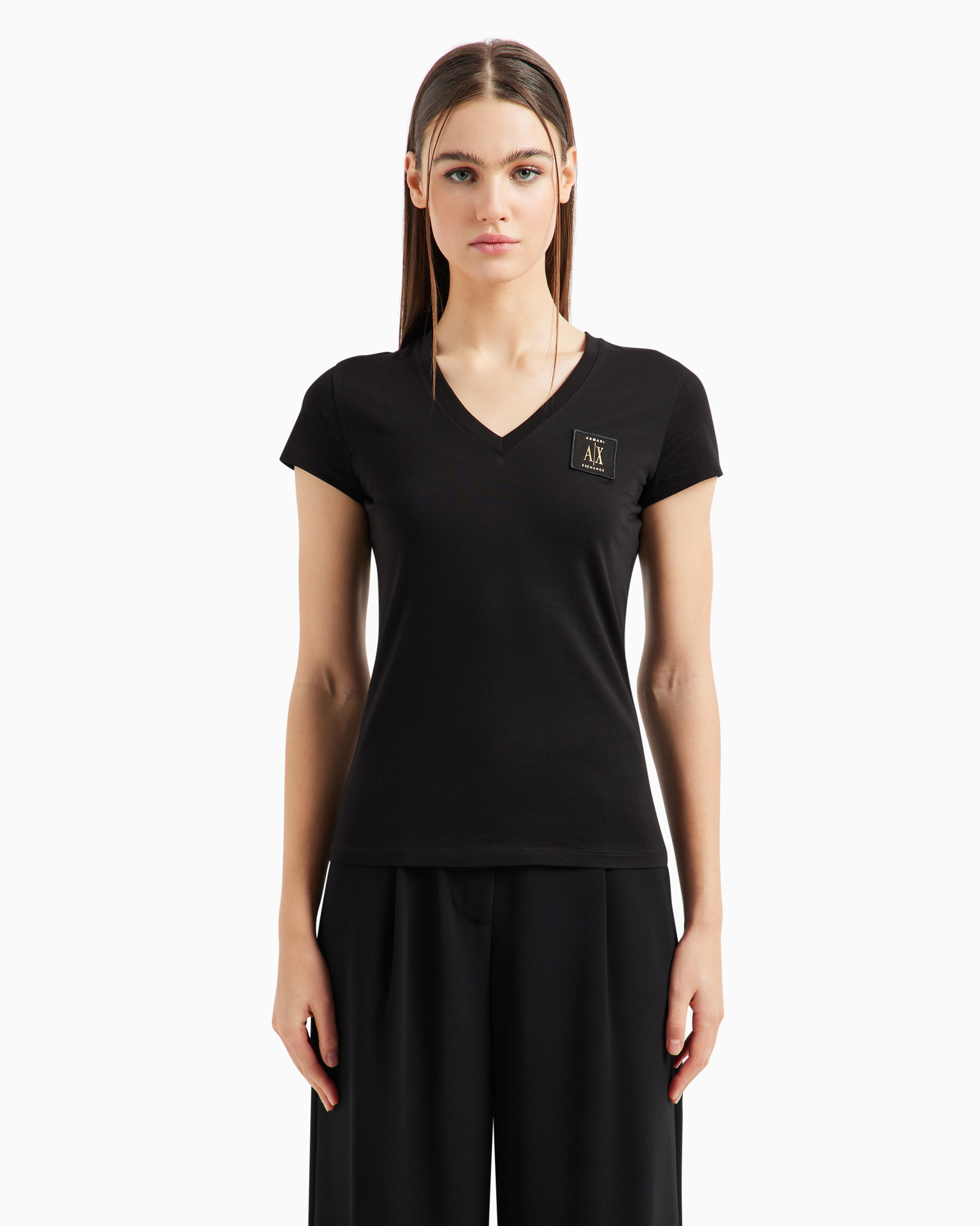 Shop Armani Exchange Icon Project Regular Fit T-shirt In Black