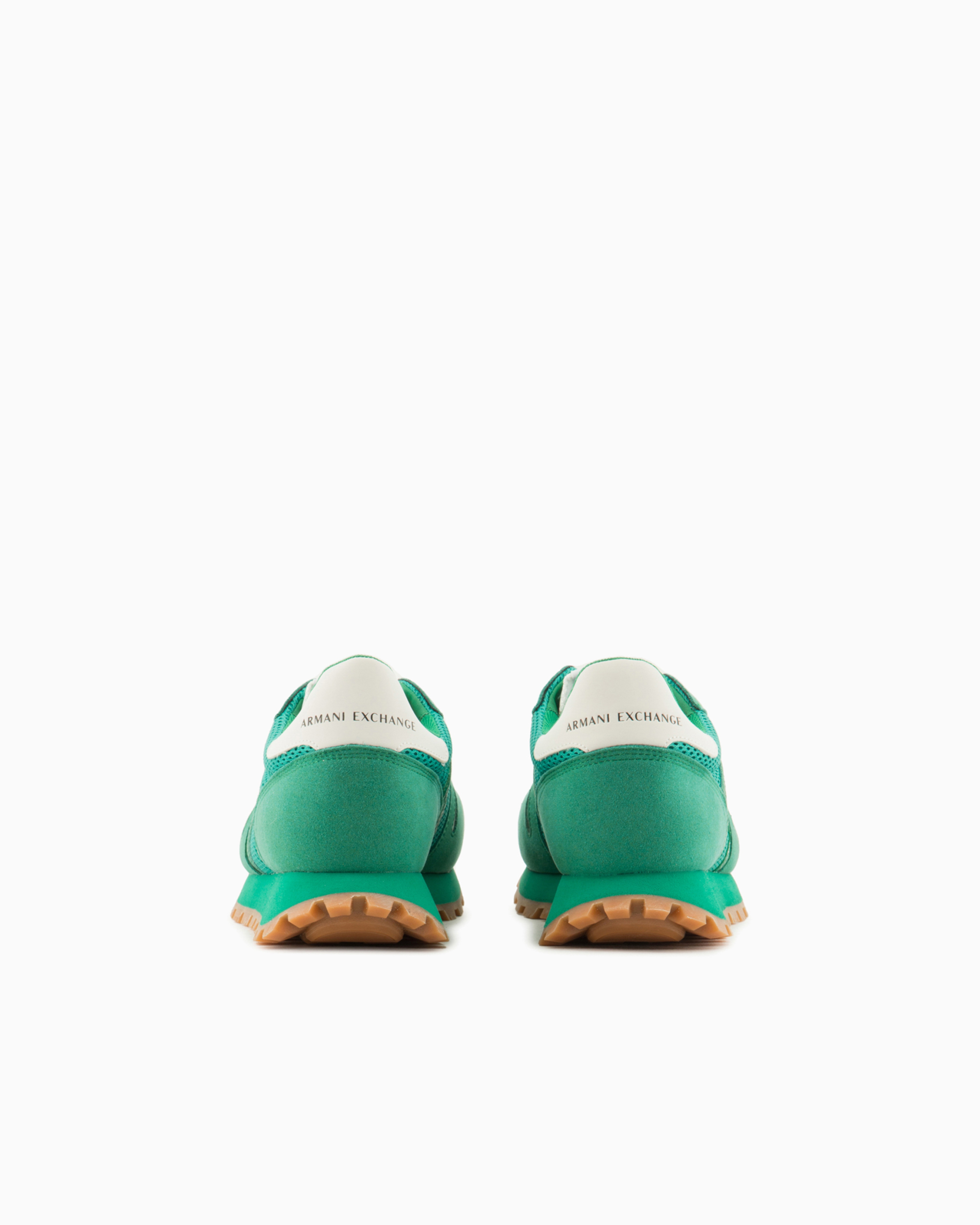Sneakers with mesh and eco-suede inserts
