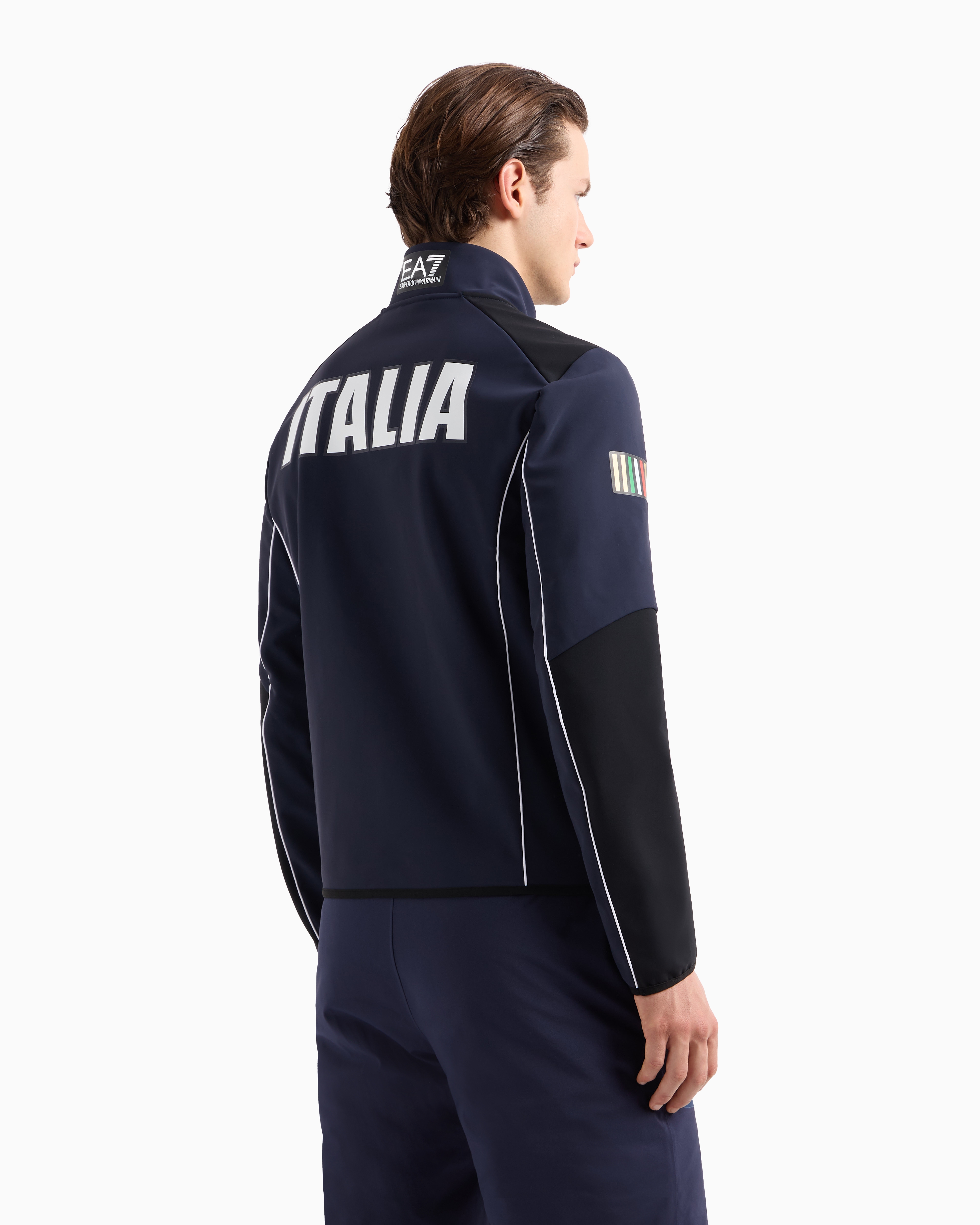 ARMANI COLLEZIONI シープレザージャケットNAVY 46 ARMANI EXCHANGE