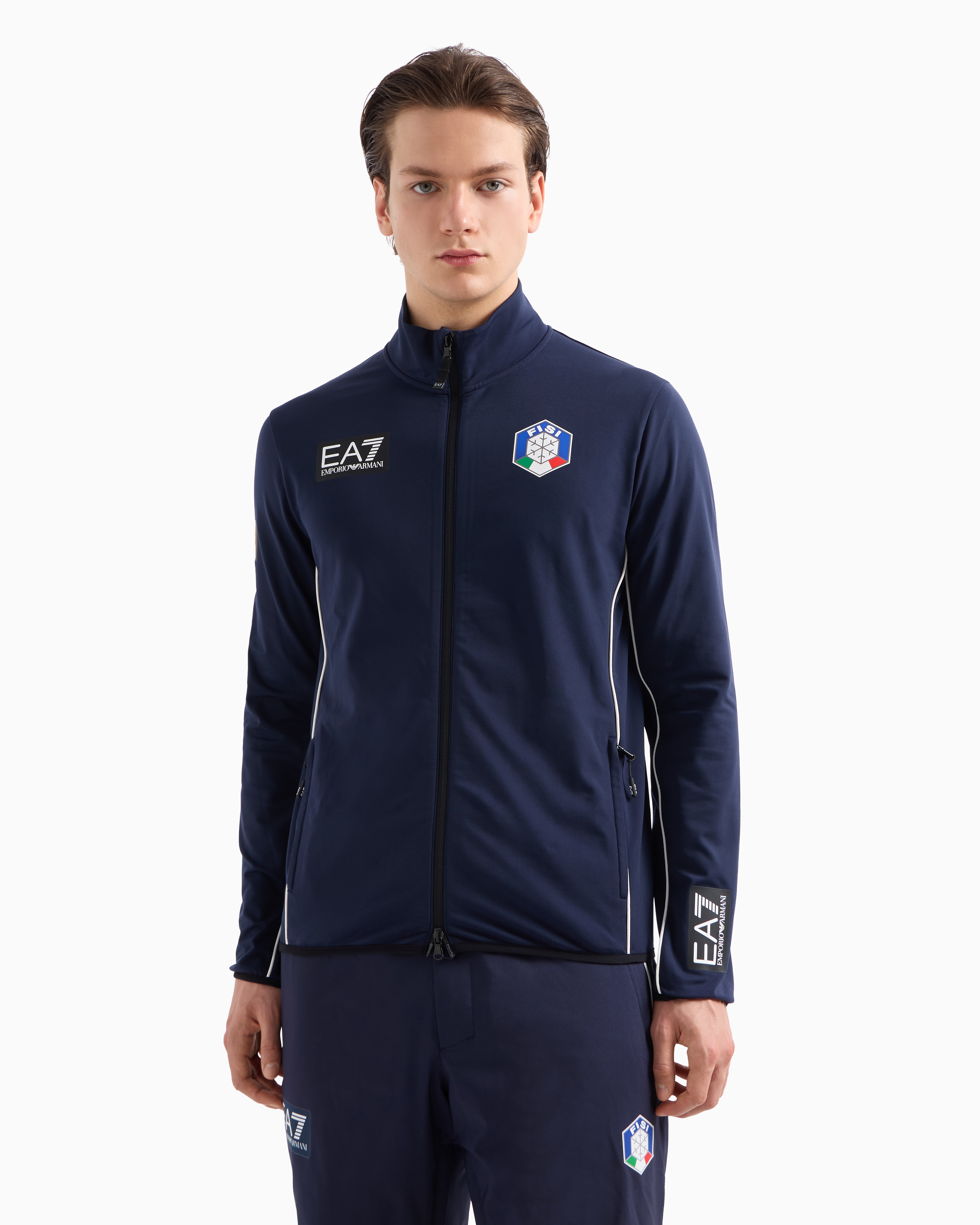 FISI Collection stretch technical fabric zip-up sweatshirt | EA7