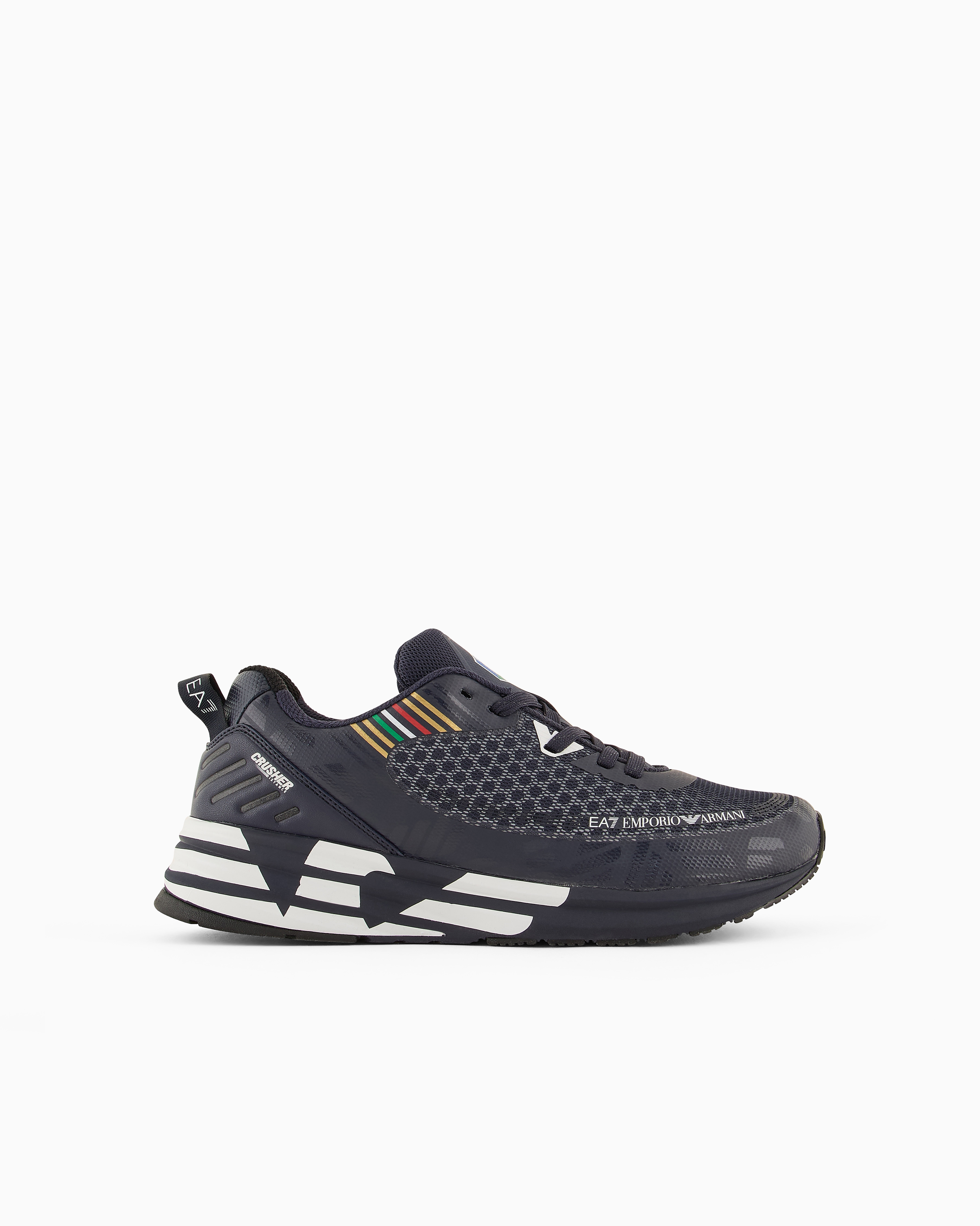 Ea7 Fisi Collection Crusher Distance Sneakers In Black