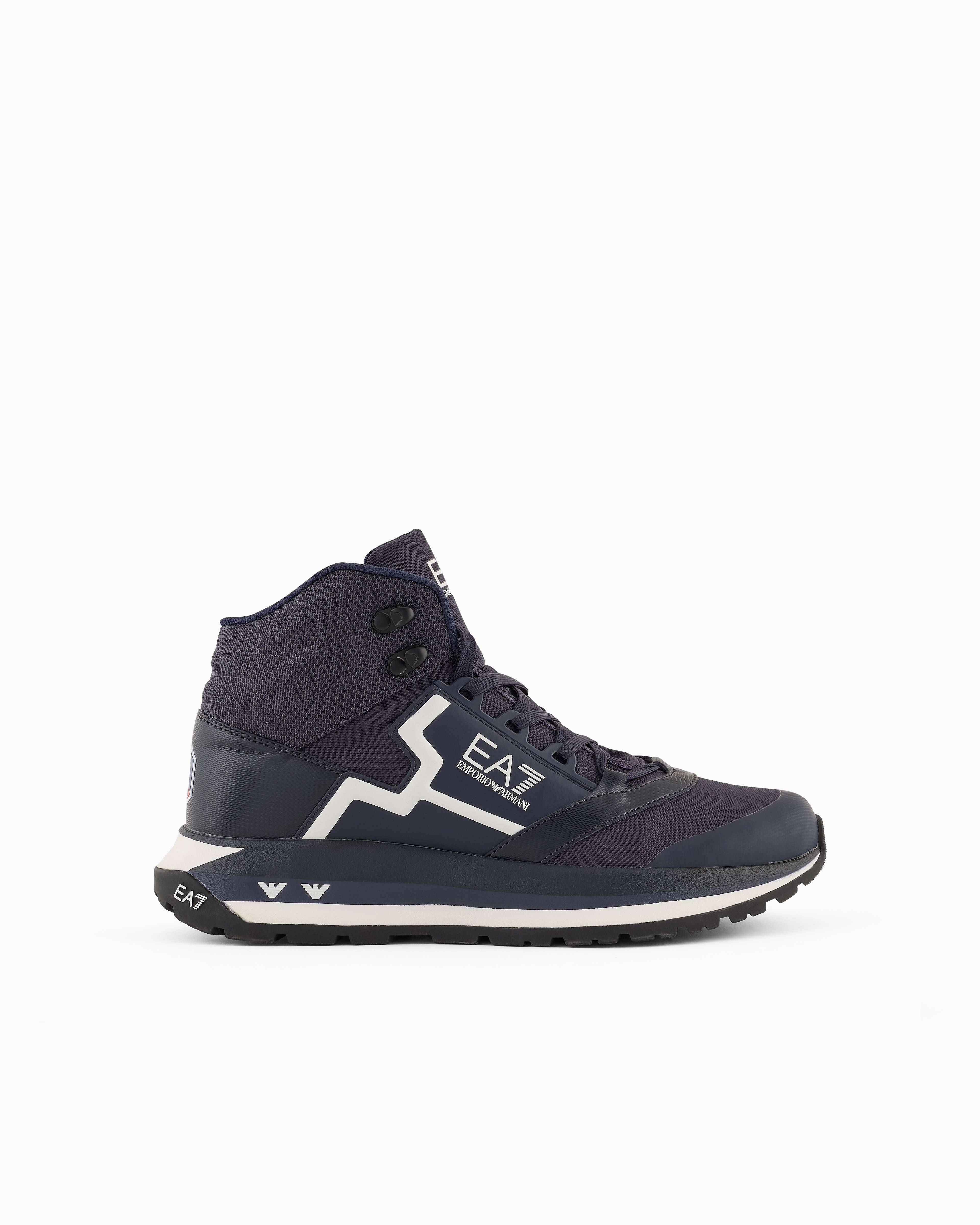 Ea7 Fisi Collection Ice Altura High-top Sneakers In Blue