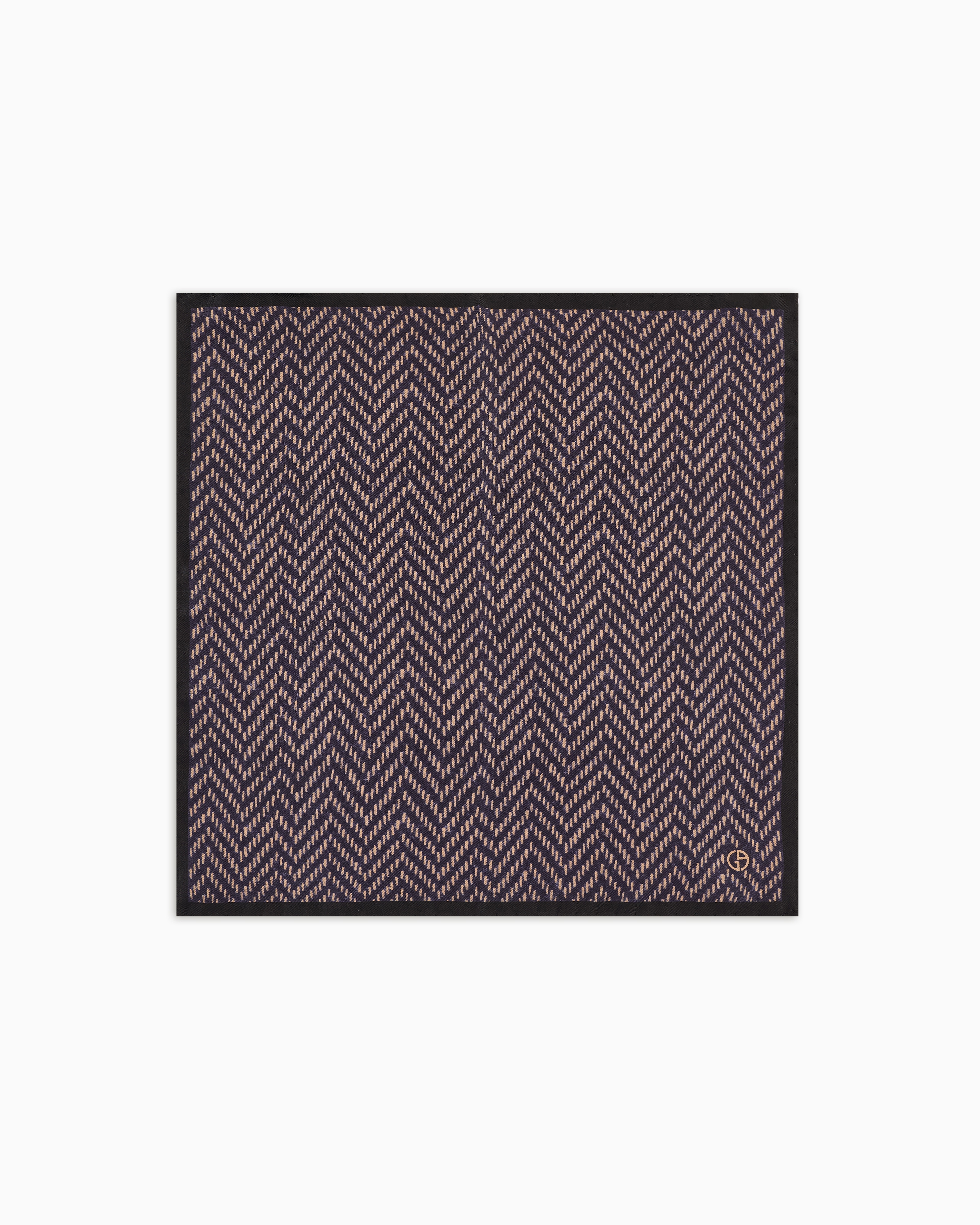 Giorgio Armani Official Store Asv Printed Silk Pocket Square In Pattern