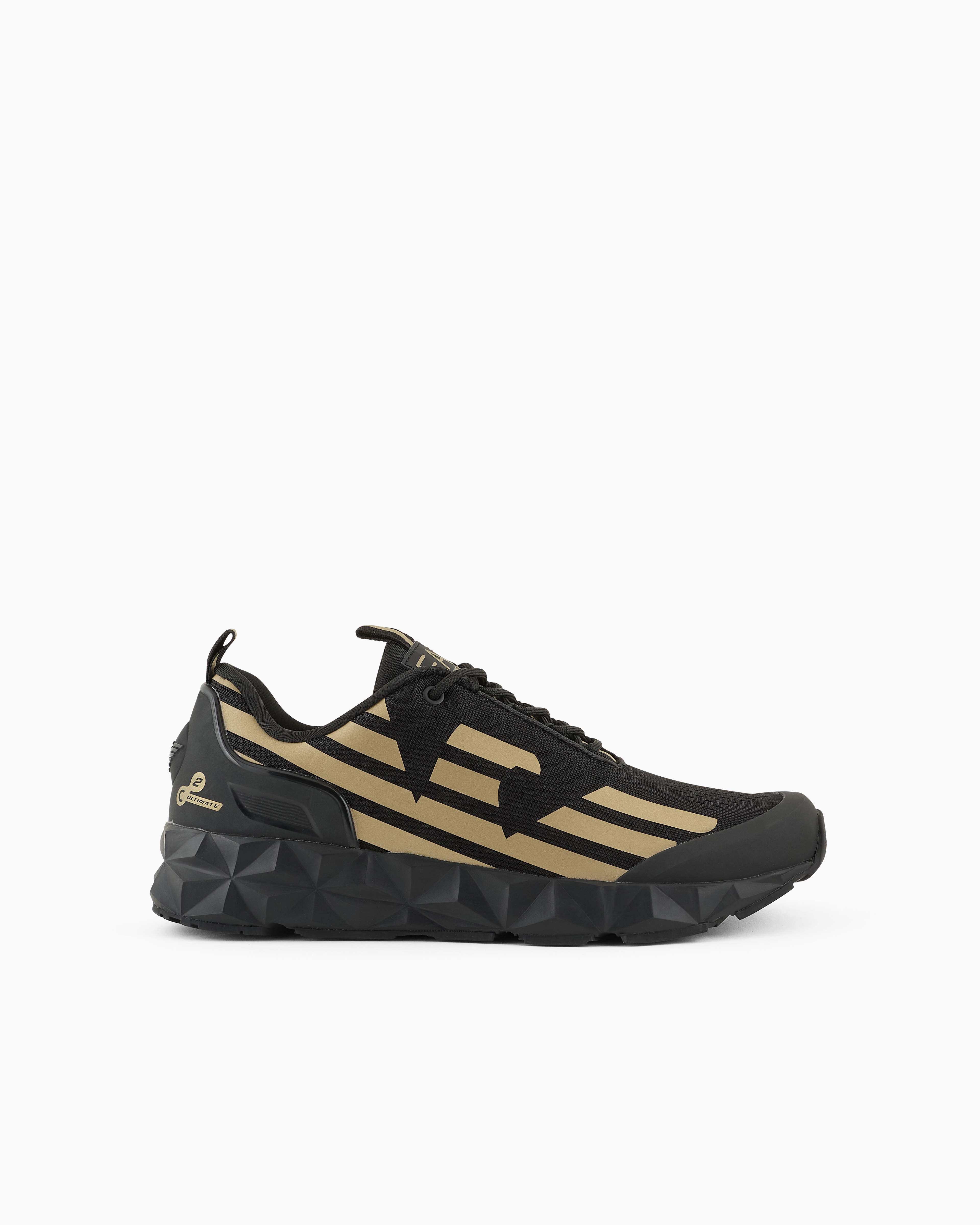 Emporio Armani Ultimate Kombat Sneakers In Black Logo