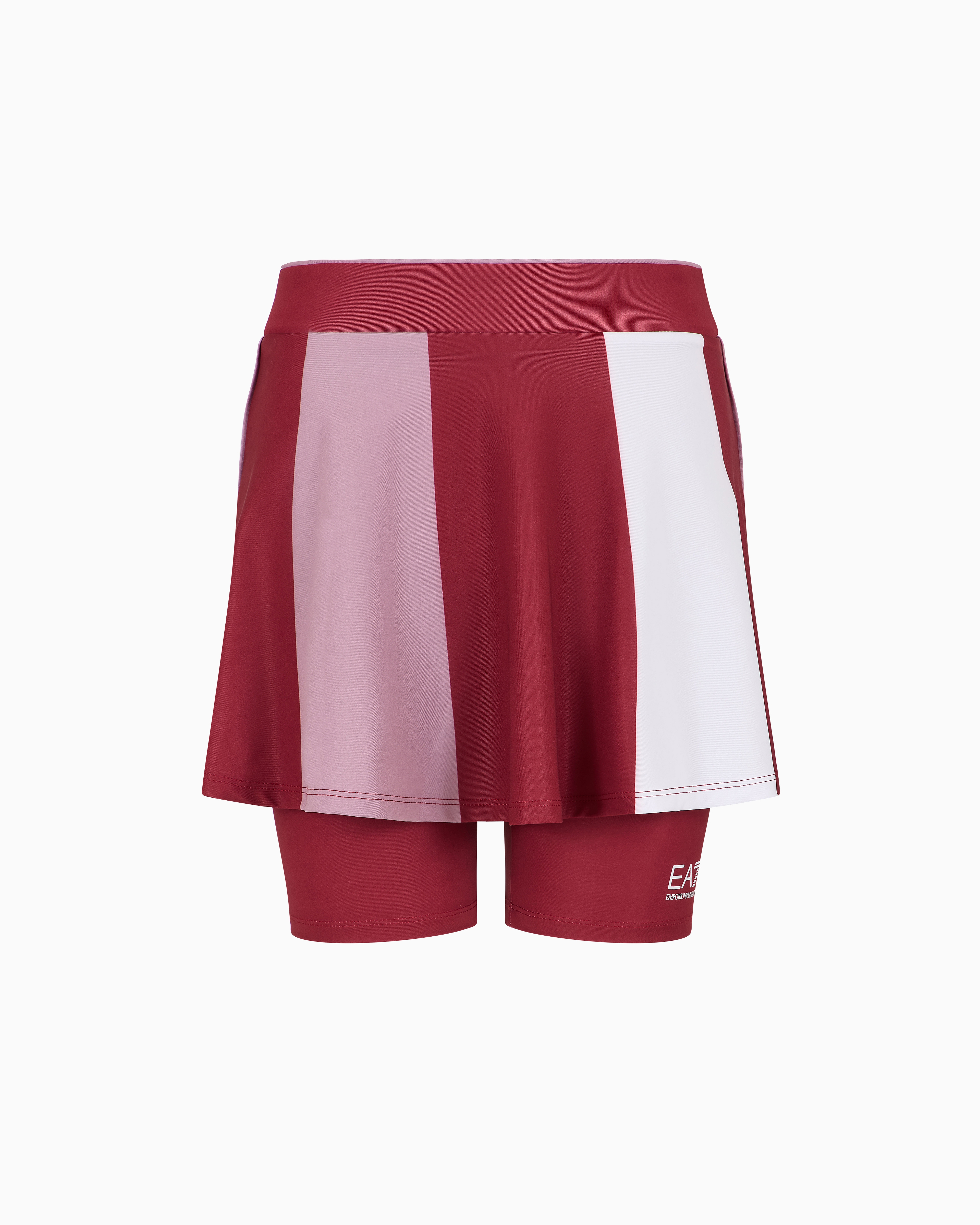 Ea7 Official Store Tennis Pro Mini Skirt In Ventus7 Technical Fabric In Bordeaux