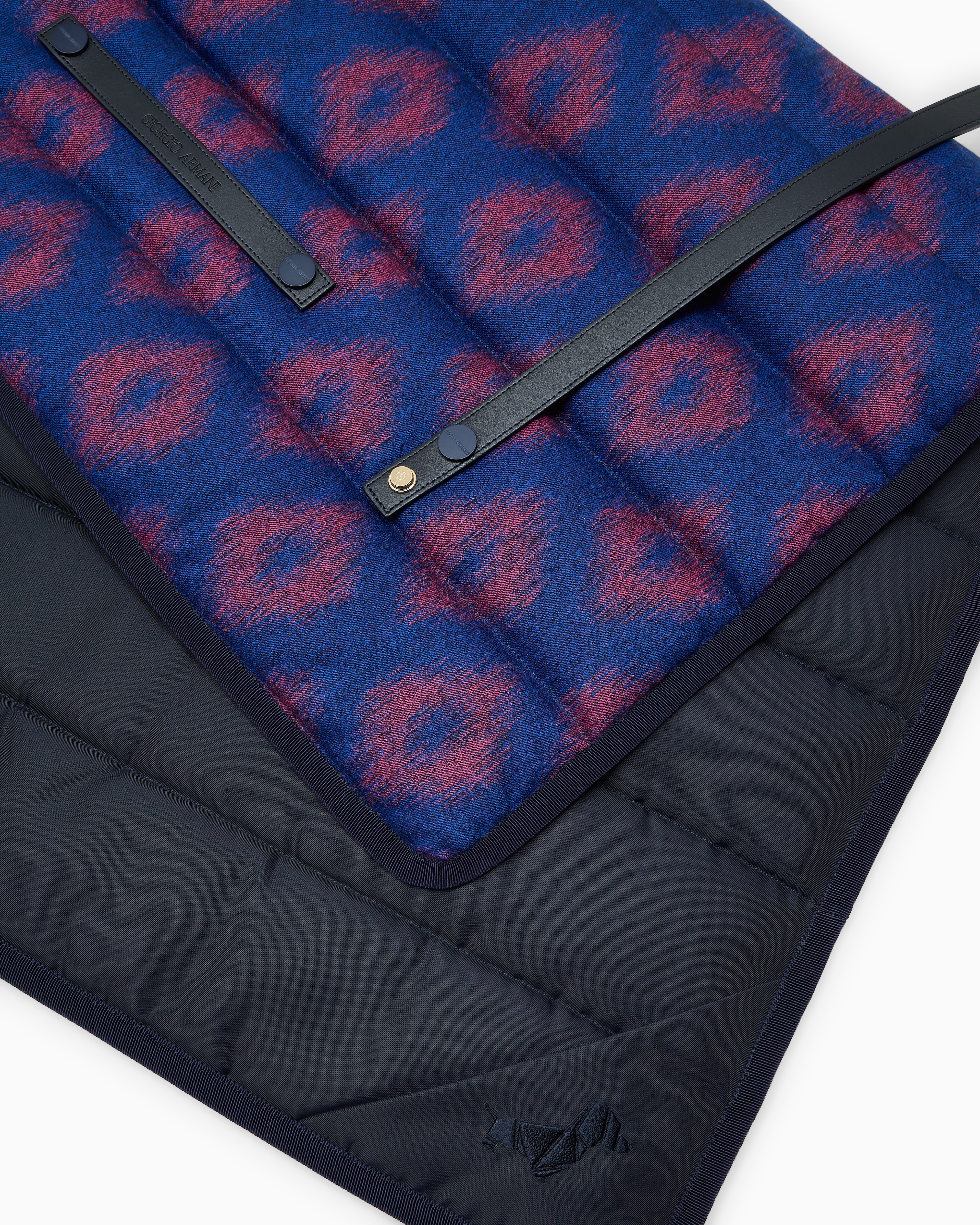 Giorgio Armani Poldo X  Travel Mat In Ikat Jacquard Flannel In Patterned